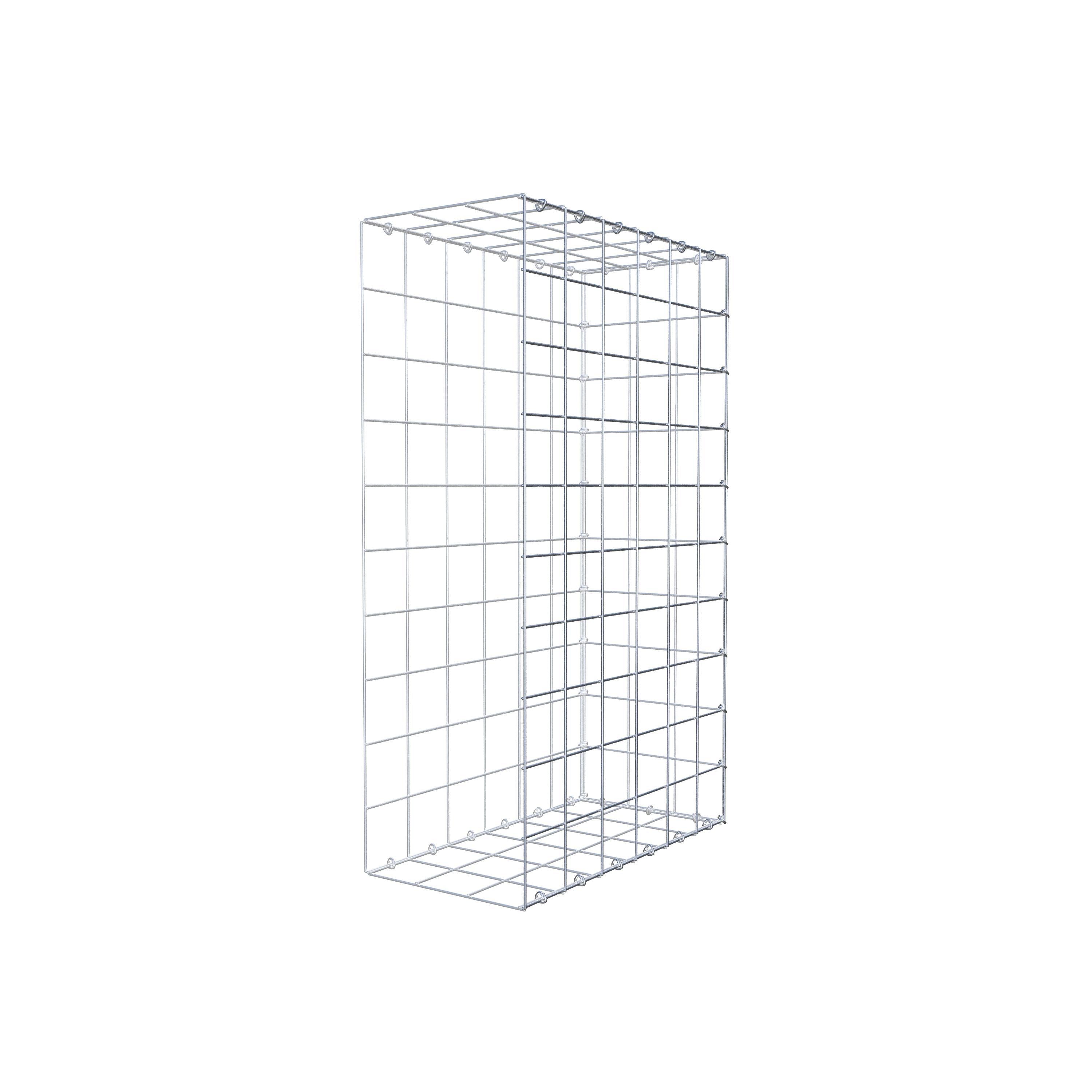 Monterad gabion typ 2 100 cm x 60 cm x 30 cm (L x H x D), maskstorlek 10 cm x 10 cm, C-ring