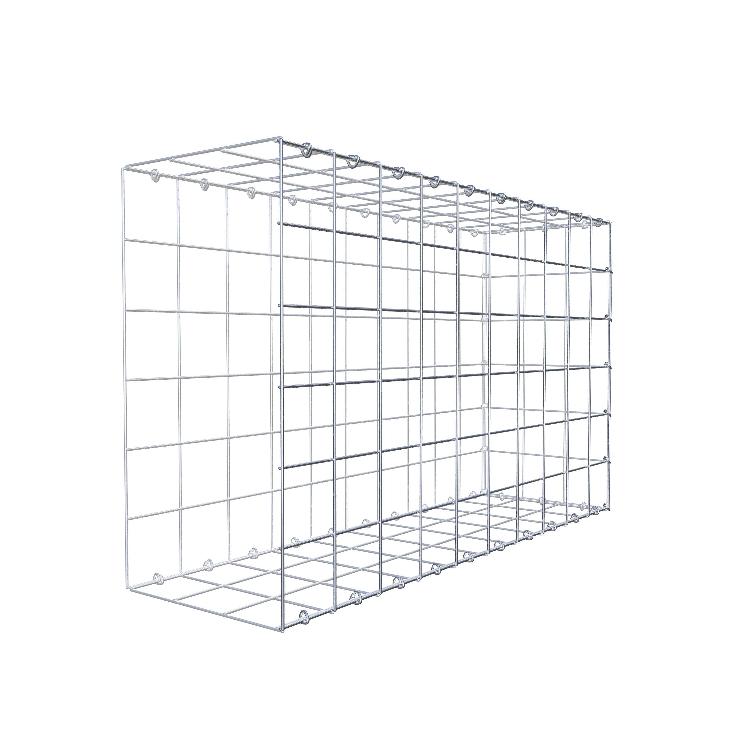 Monterad gabion typ 2 100 cm x 60 cm x 30 cm (L x H x D), maskstorlek 10 cm x 10 cm, C-ring