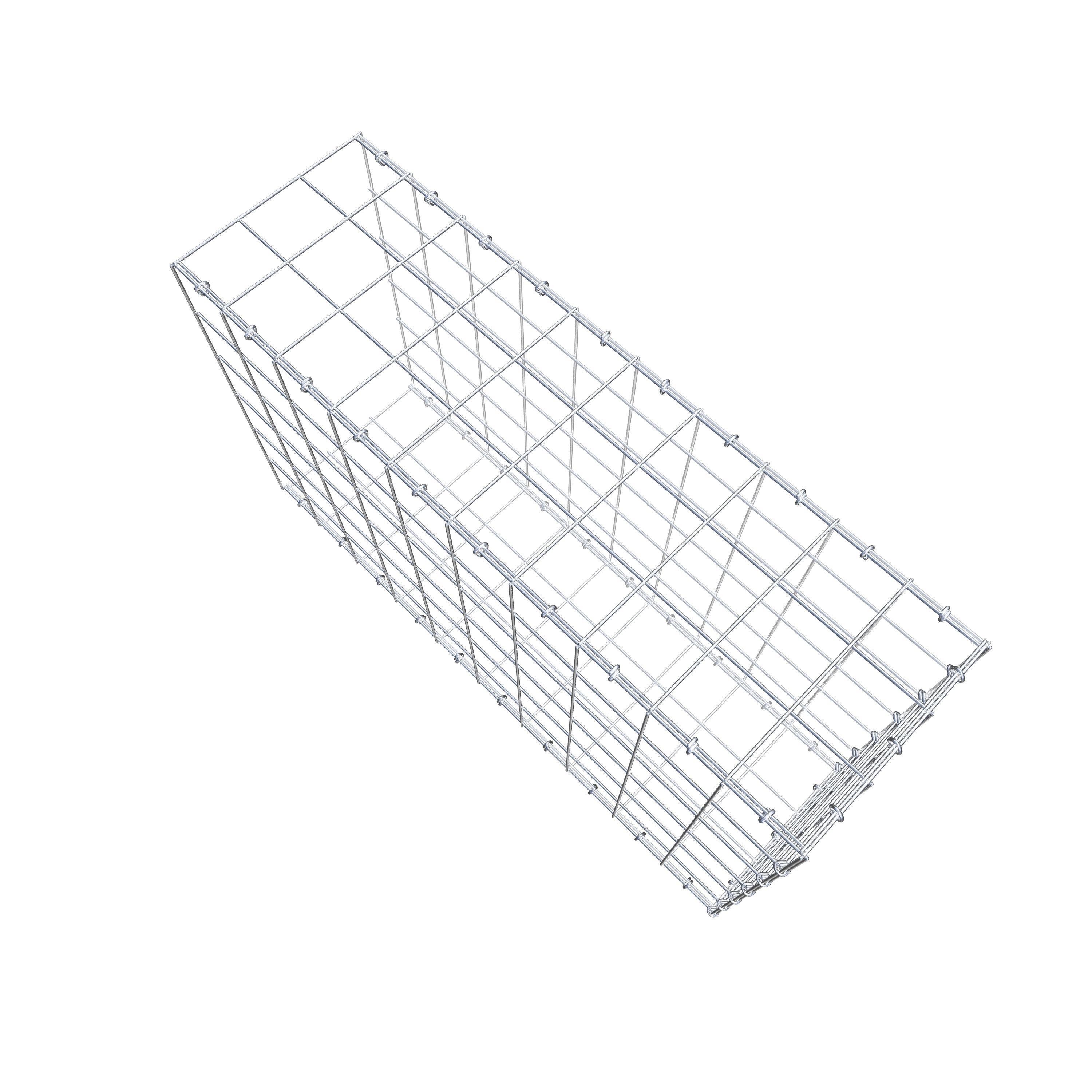 Monterad gabion typ 2 100 cm x 60 cm x 30 cm (L x H x D), maskstorlek 10 cm x 10 cm, C-ring