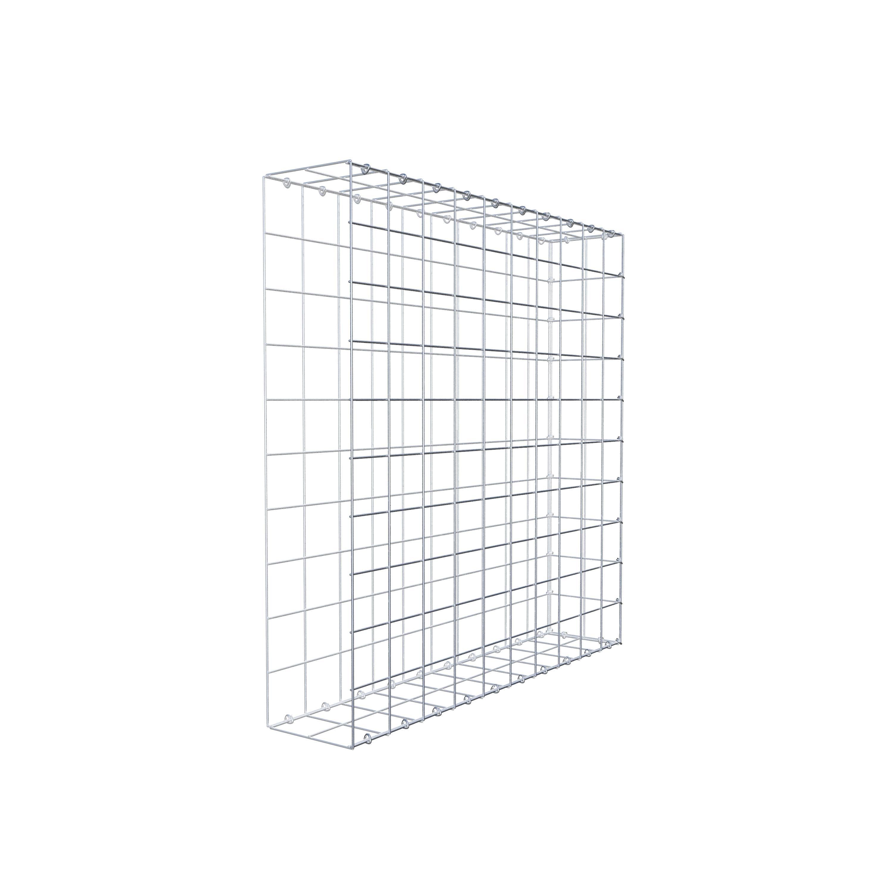 Monterad gabion typ 2 100 cm x 100 cm x 20 cm (L x H x D), maskstorlek 10 cm x 10 cm, C-ring