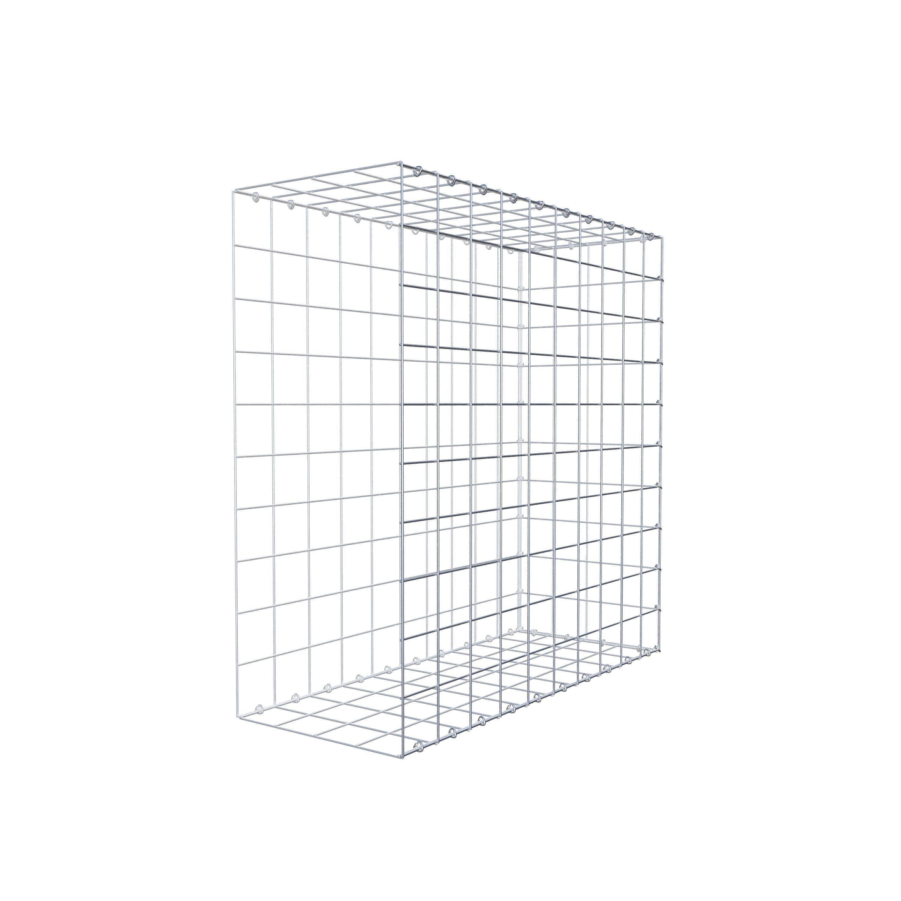 Monterad gabion typ 2 100 cm x 100 cm x 40 cm (L x H x D), maskstorlek 10 cm x 10 cm, C-ring