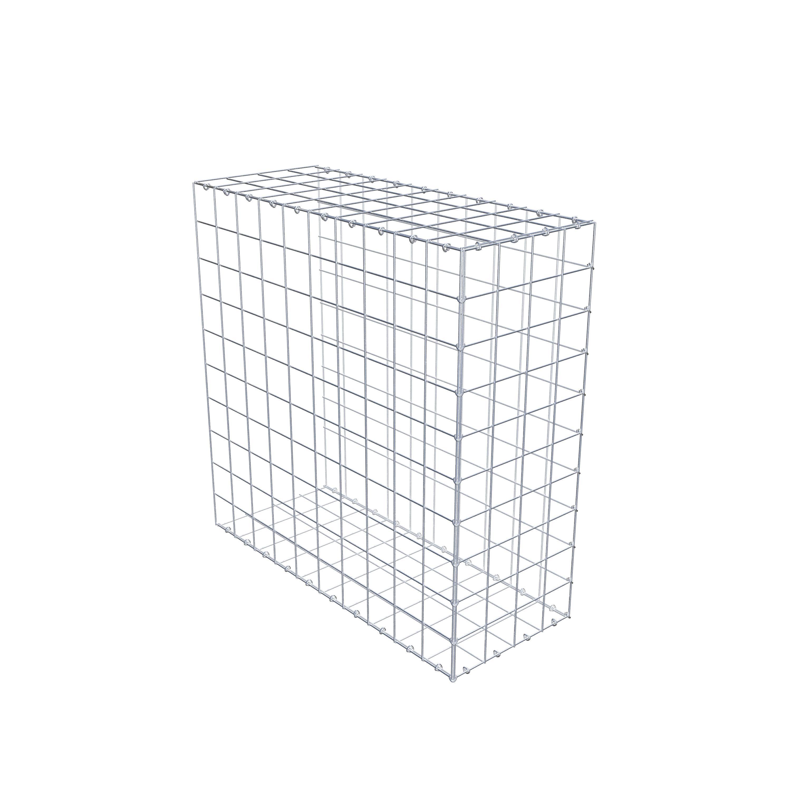 Monterad gabion typ 2 100 cm x 100 cm x 40 cm (L x H x D), maskstorlek 10 cm x 10 cm, C-ring