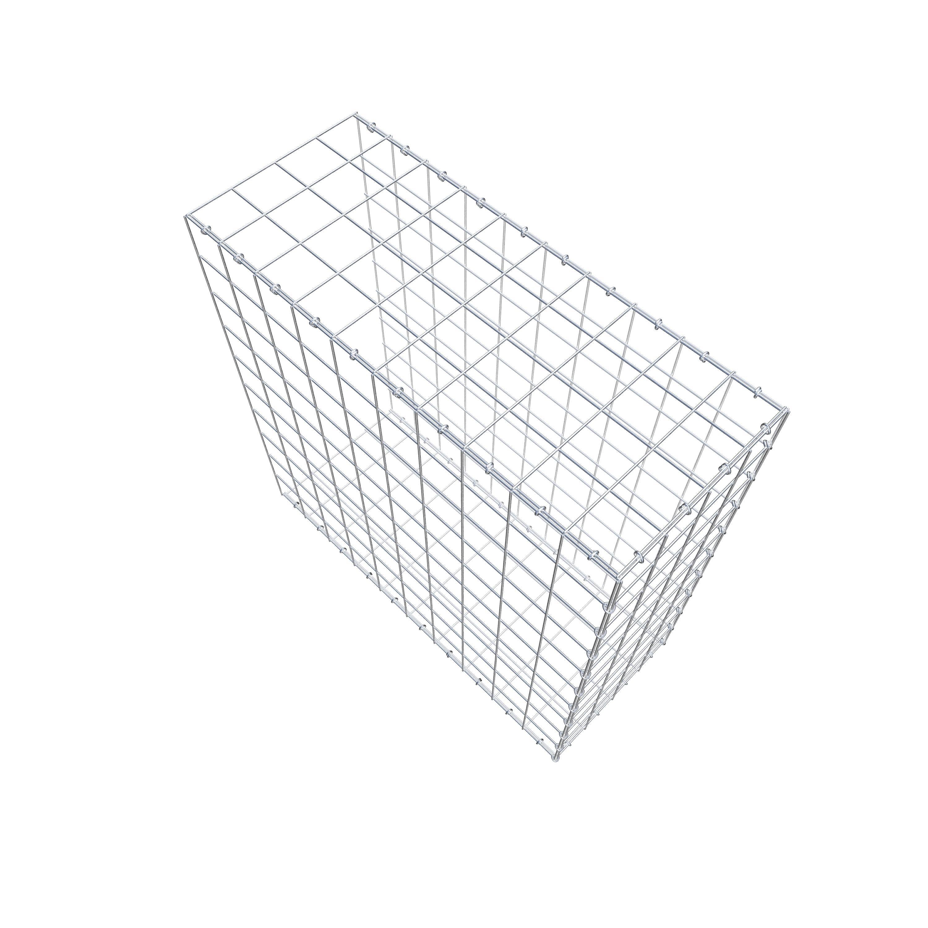 Monterad gabion typ 2 100 cm x 100 cm x 40 cm (L x H x D), maskstorlek 10 cm x 10 cm, C-ring