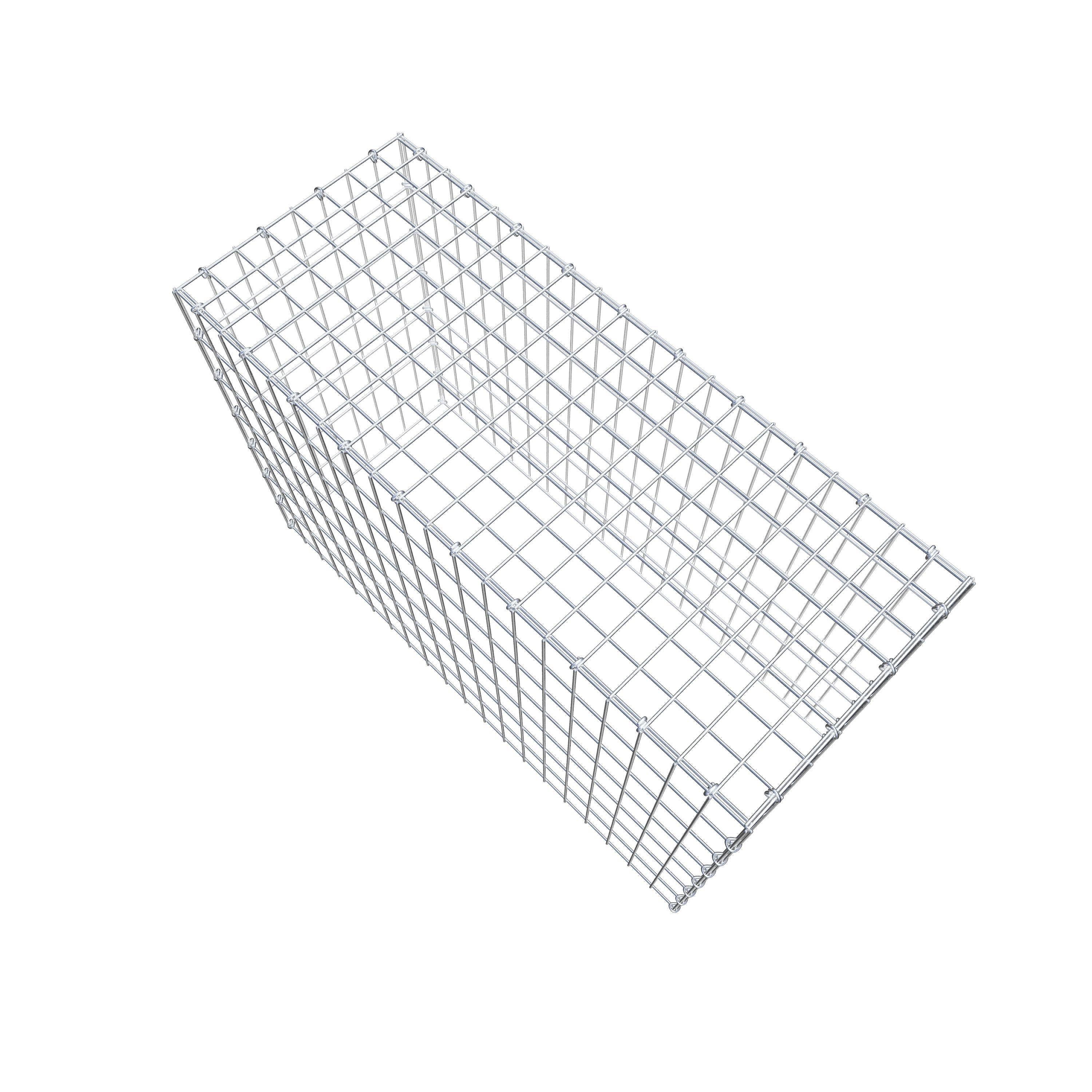 Monterad gabion typ 3 100 cm x 70 cm x 40 cm (L x H x D), maskstorlek 5 cm x 10 cm, C-ring