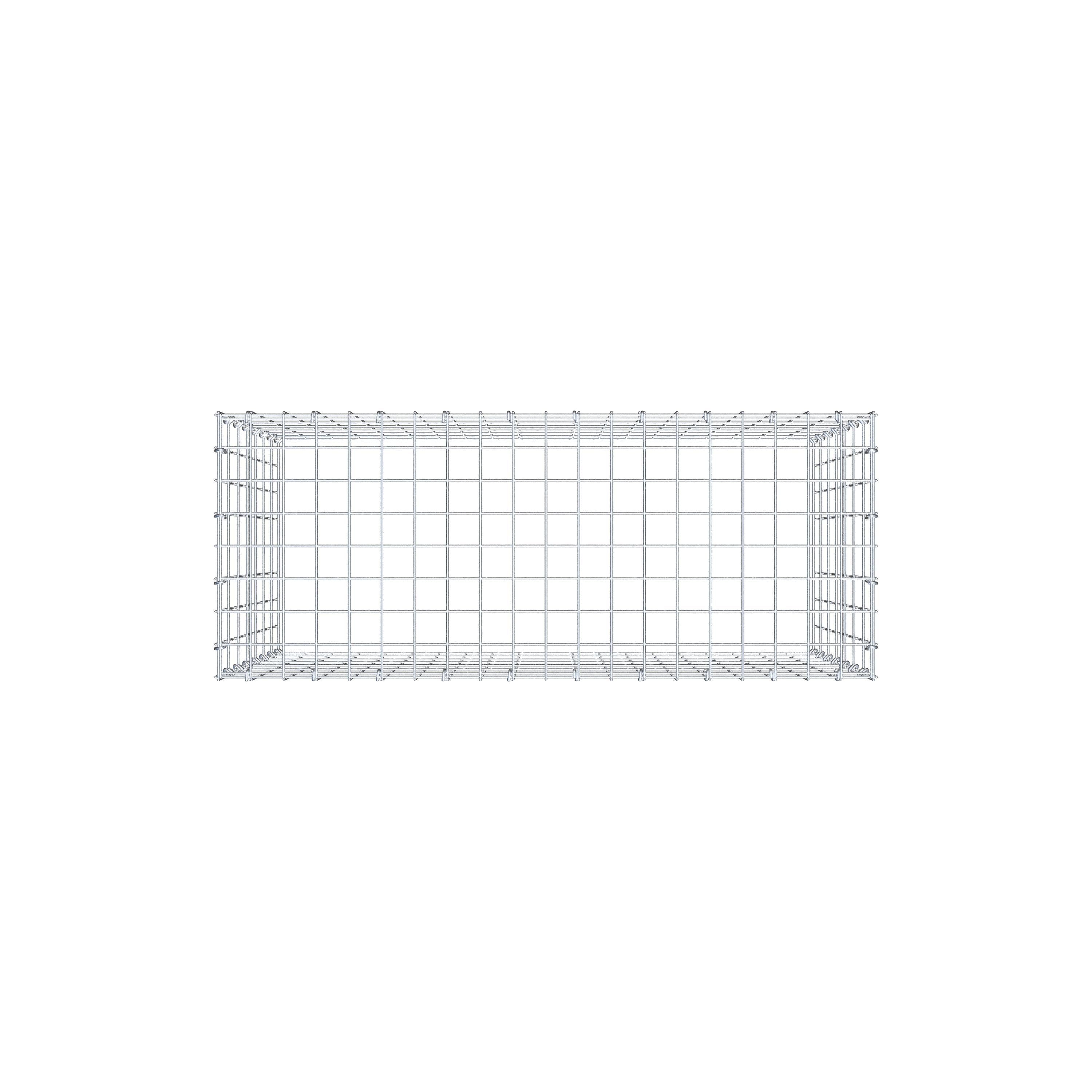 Monterad gabion typ 3 100 cm x 70 cm x 40 cm (L x H x D), maskstorlek 5 cm x 10 cm, C-ring