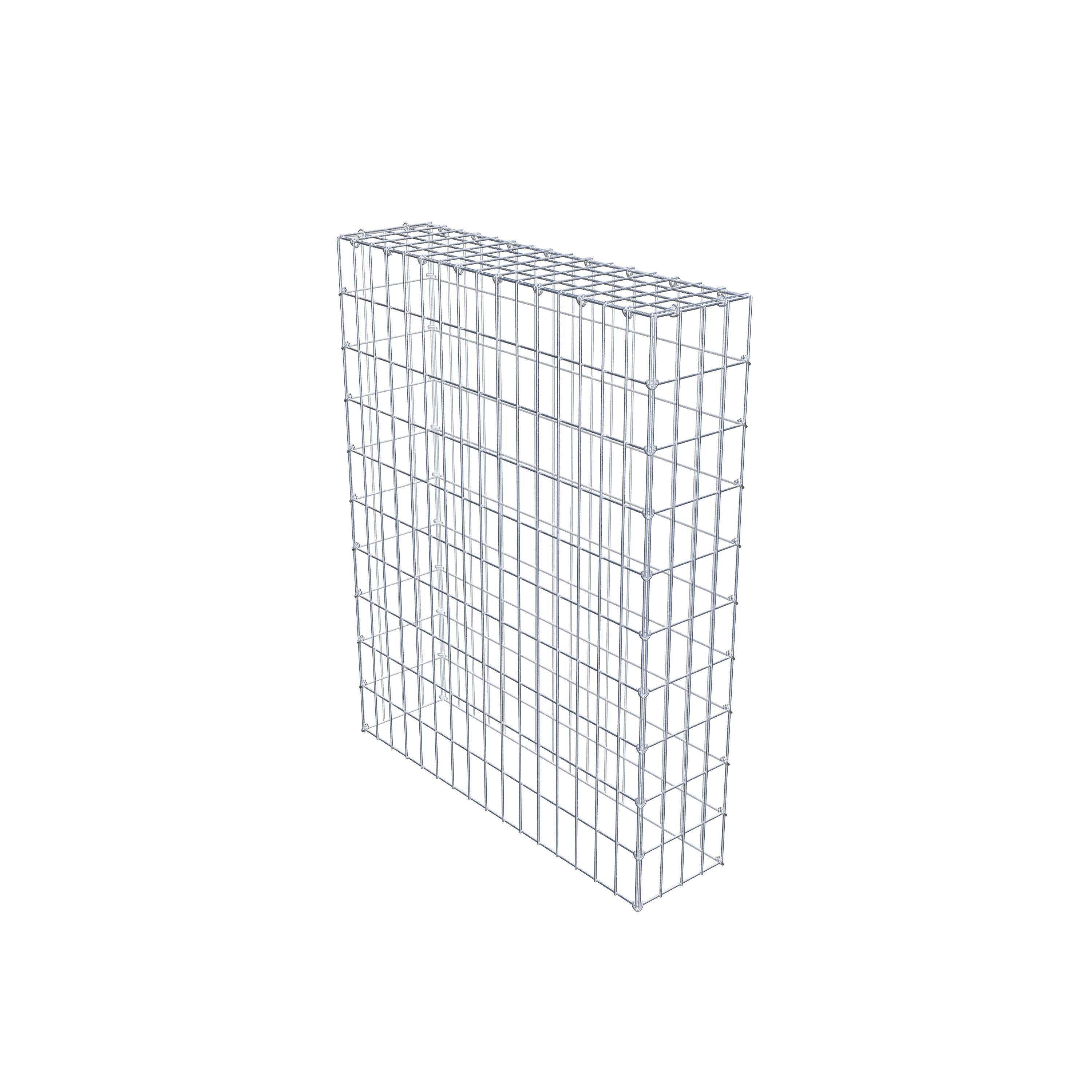 Monterad gabion typ 3 100 cm x 80 cm x 20 cm (L x H x D), maskstorlek 5 cm x 10 cm, C-ring