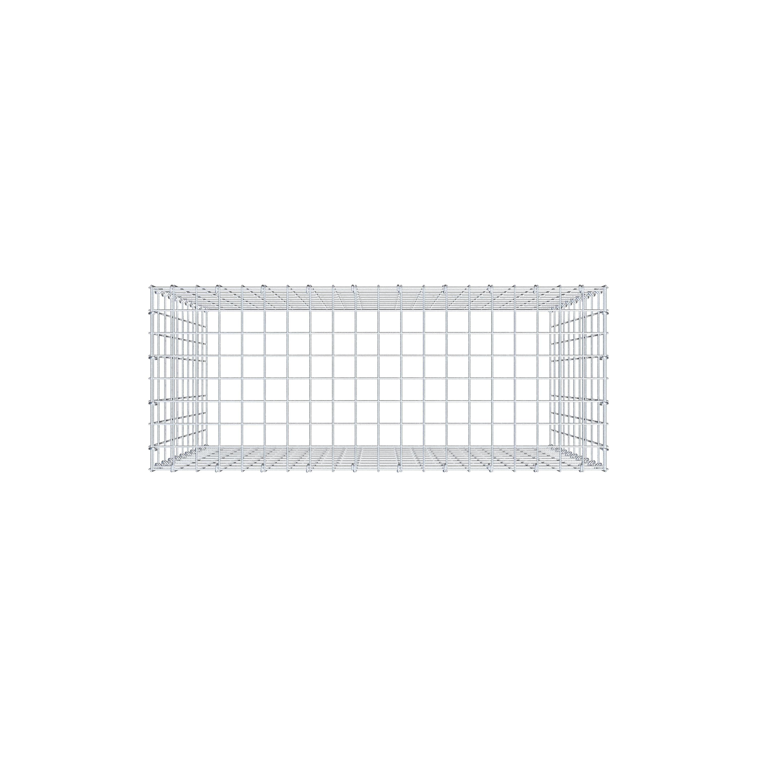 Monterad gabion typ 3 100 cm x 100 cm x 40 cm (L x H x D), maskstorlek 5 cm x 10 cm, C-ring