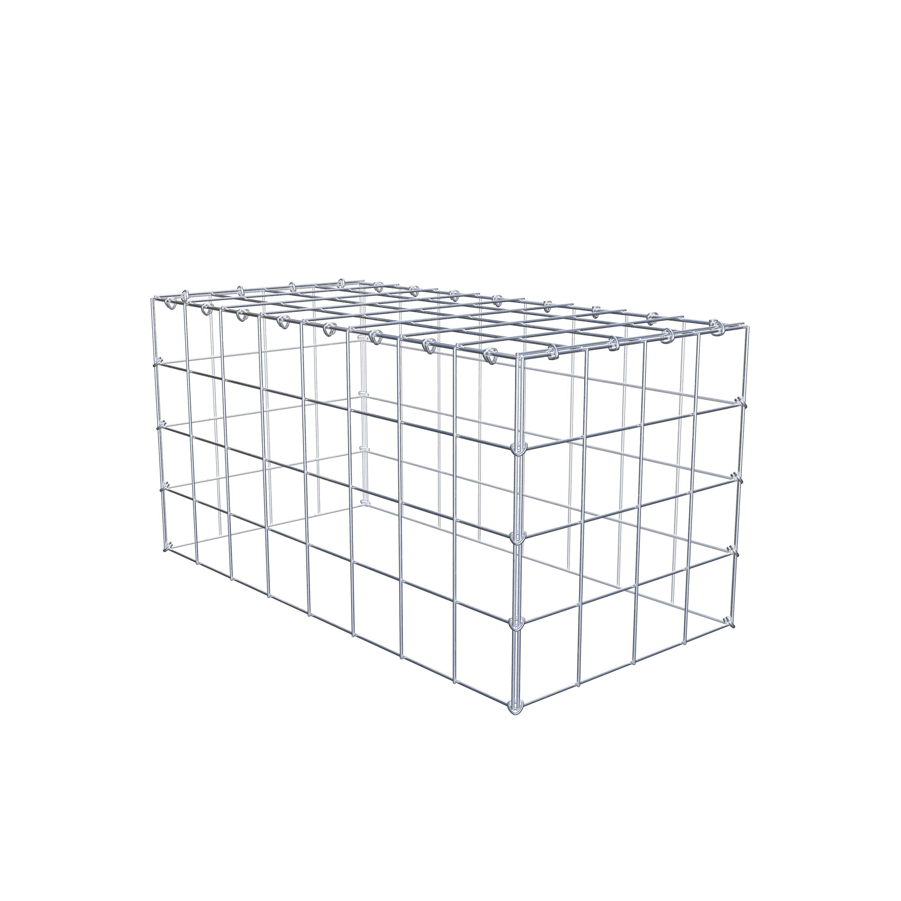 Monterad gabion typ 3 80 cm x 40 cm x 40 cm (L x H x D), maskstorlek 10 cm x 10 cm, C-ring