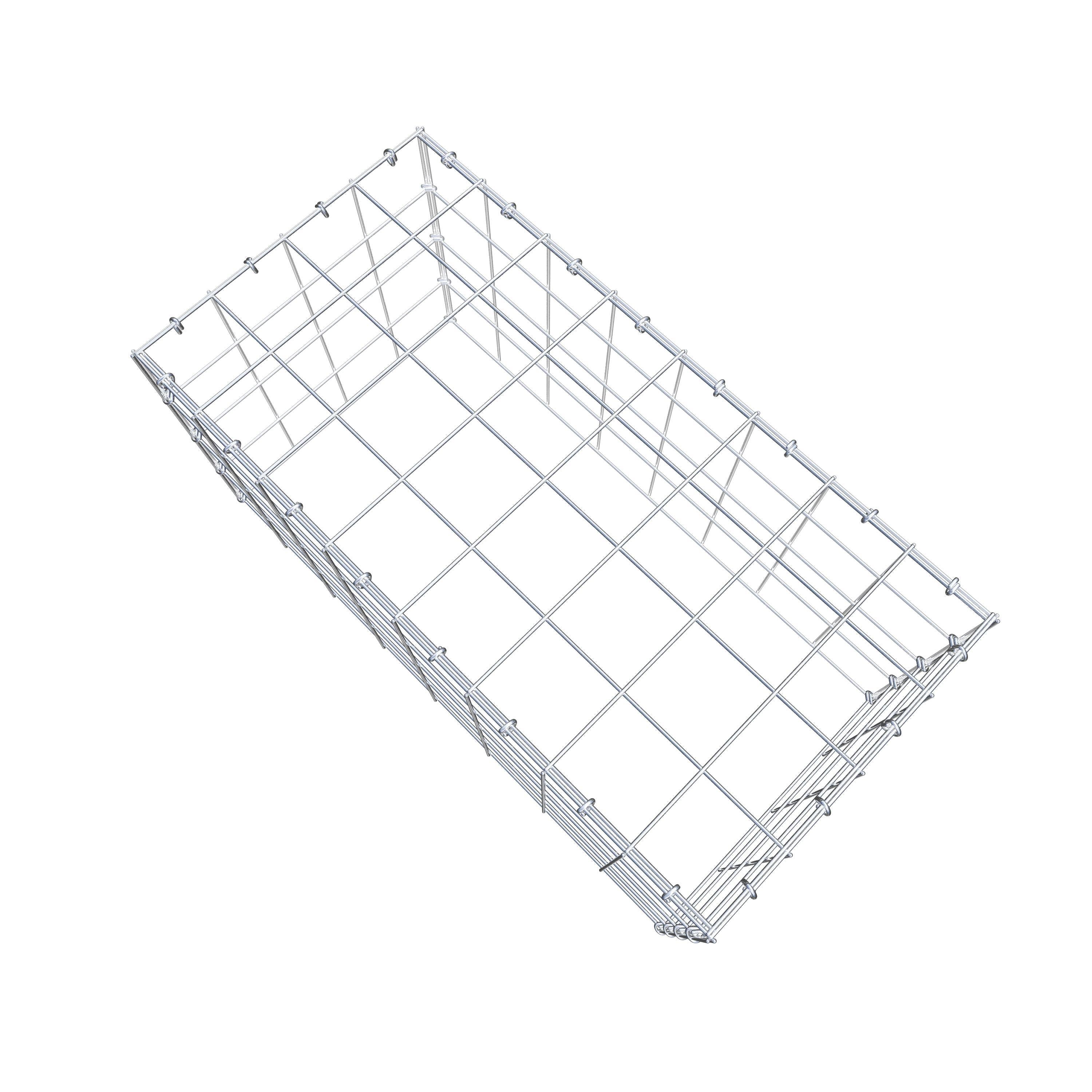 Monterad gabion typ 3 80 cm x 40 cm x 40 cm (L x H x D), maskstorlek 10 cm x 10 cm, C-ring