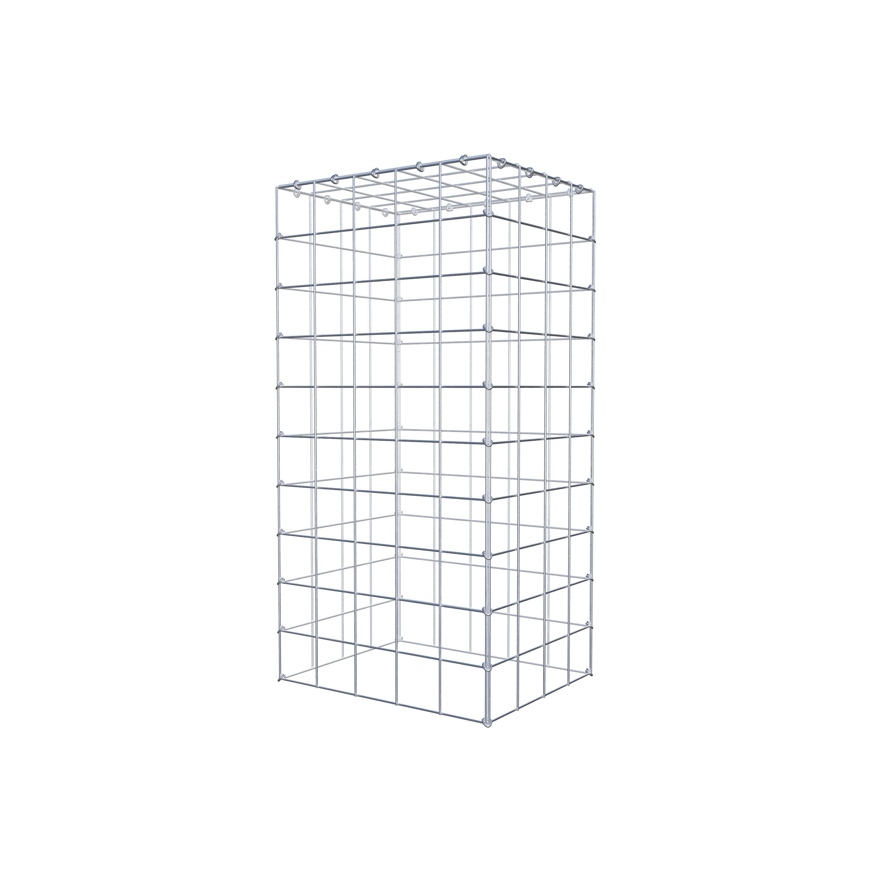 Monterad gabion typ 3 100 cm x 40 cm x 50 cm (L x H x D), maskstorlek 10 cm x 10 cm, C-ring