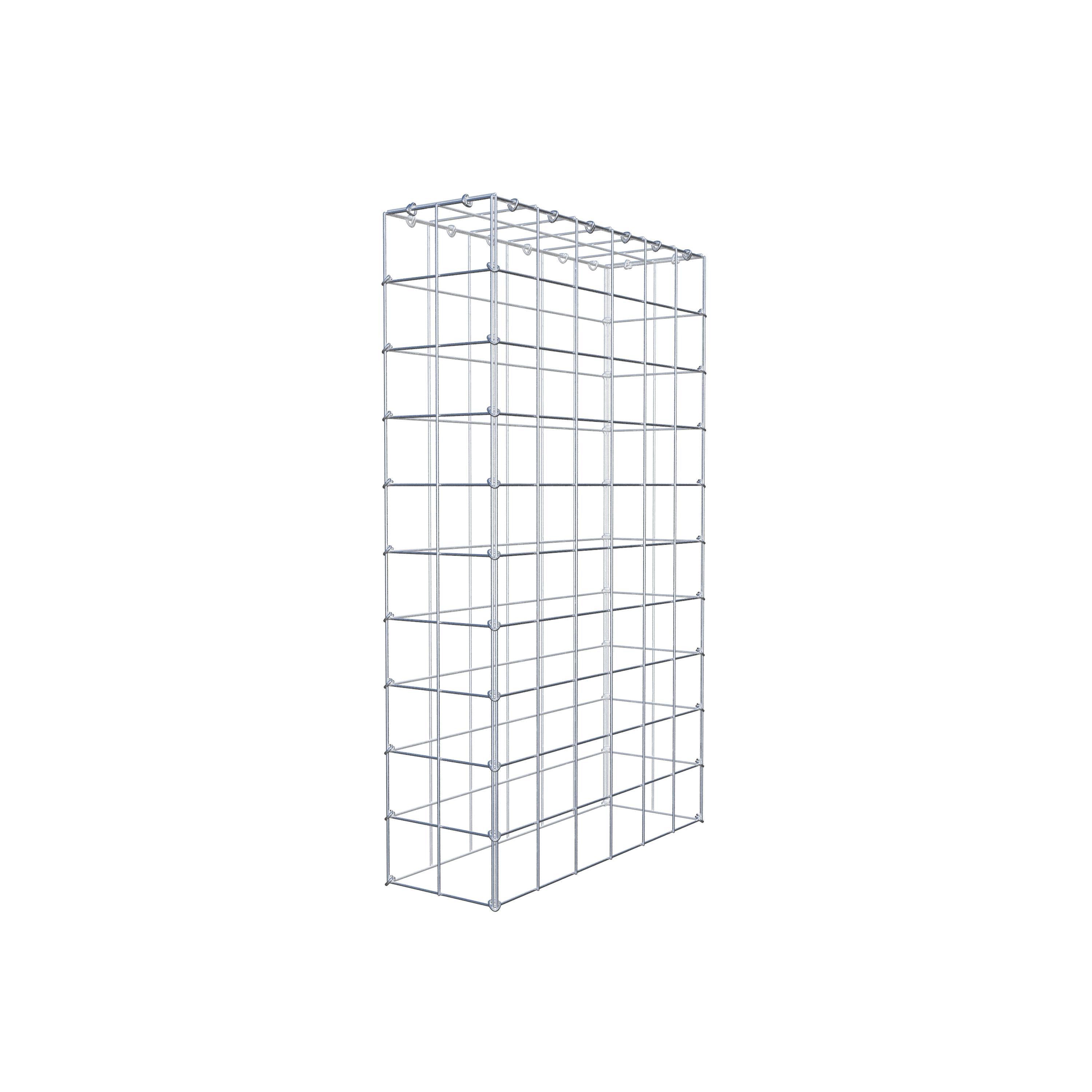 Monterad gabion typ 3 100 cm x 60 cm x 20 cm (L x H x D), maskstorlek 10 cm x 10 cm, C-ring