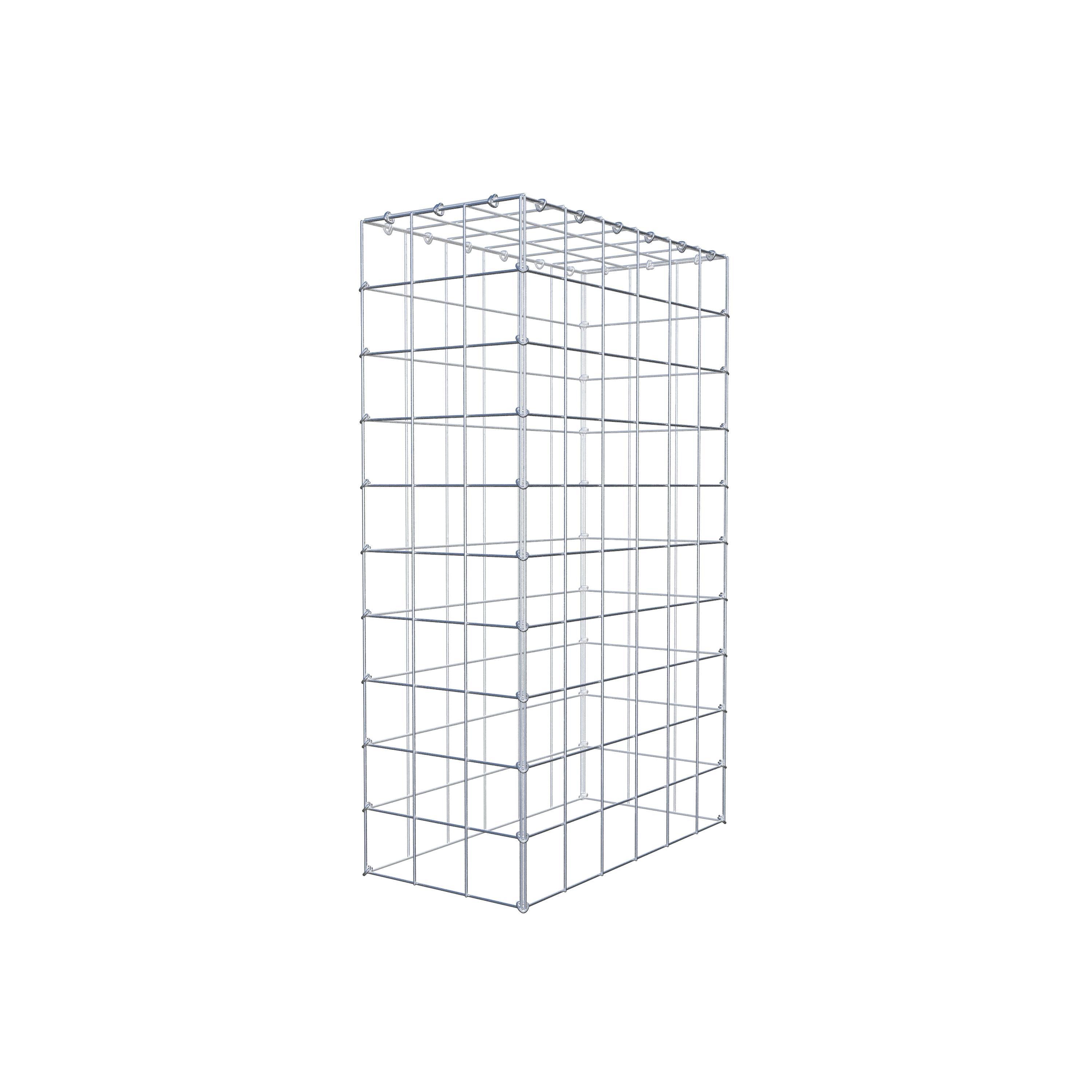 Monterad gabion typ 3 100 cm x 60 cm x 30 cm (L x H x D), maskstorlek 10 cm x 10 cm, C-ring