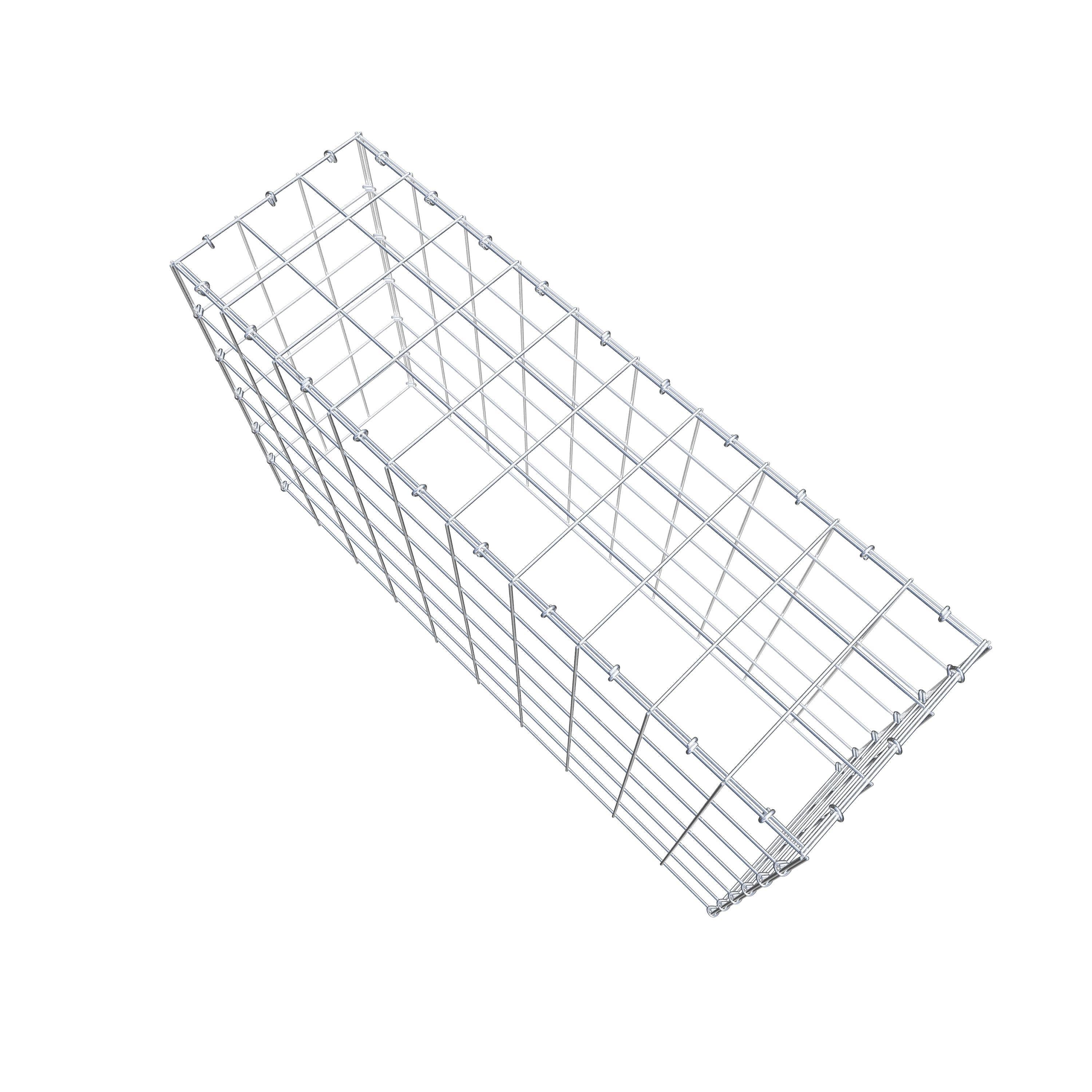 Monterad gabion typ 3 100 cm x 60 cm x 30 cm (L x H x D), maskstorlek 10 cm x 10 cm, C-ring