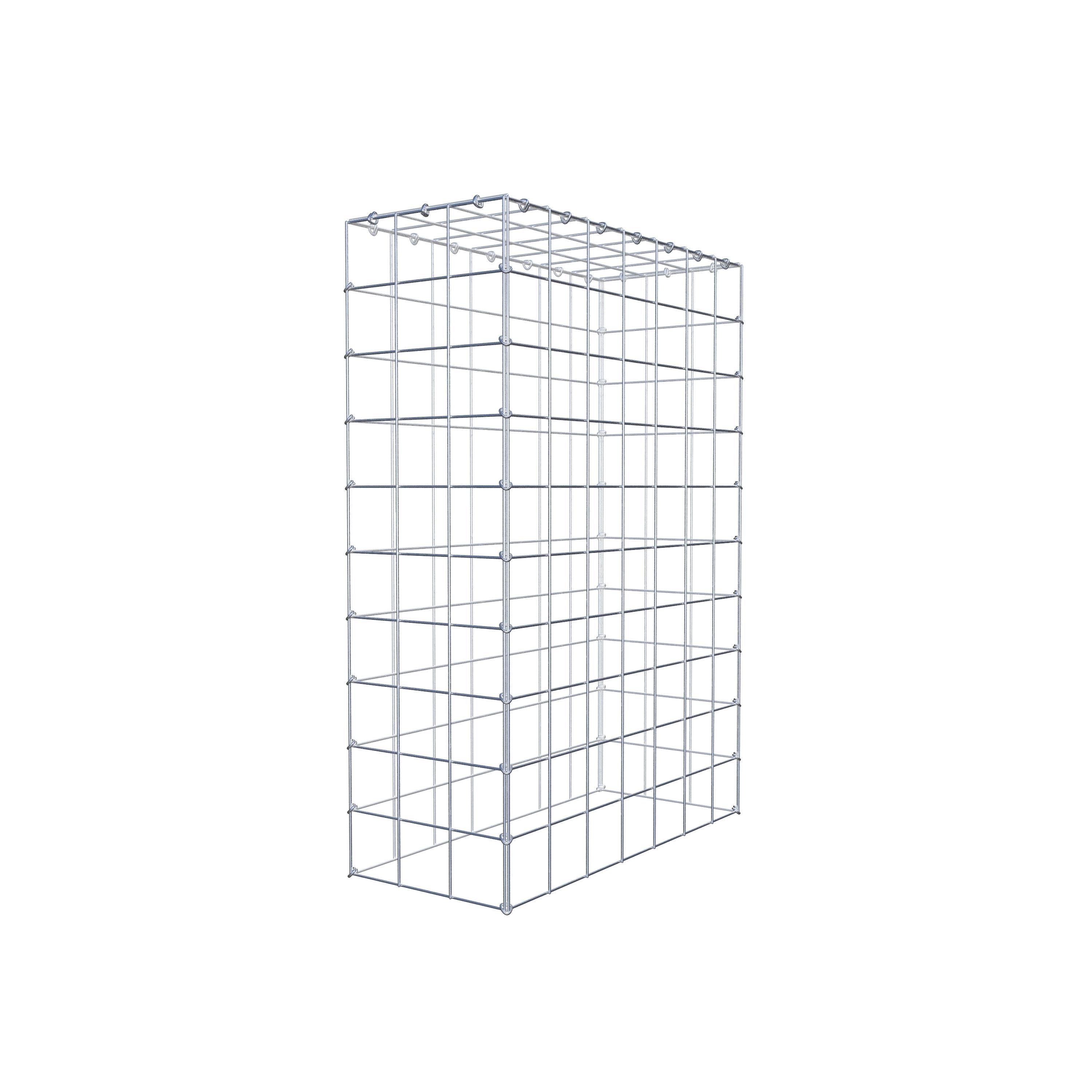 Monterad gabion typ 3 100 cm x 70 cm x 30 cm (L x H x D), maskstorlek 10 cm x 10 cm, C-ring