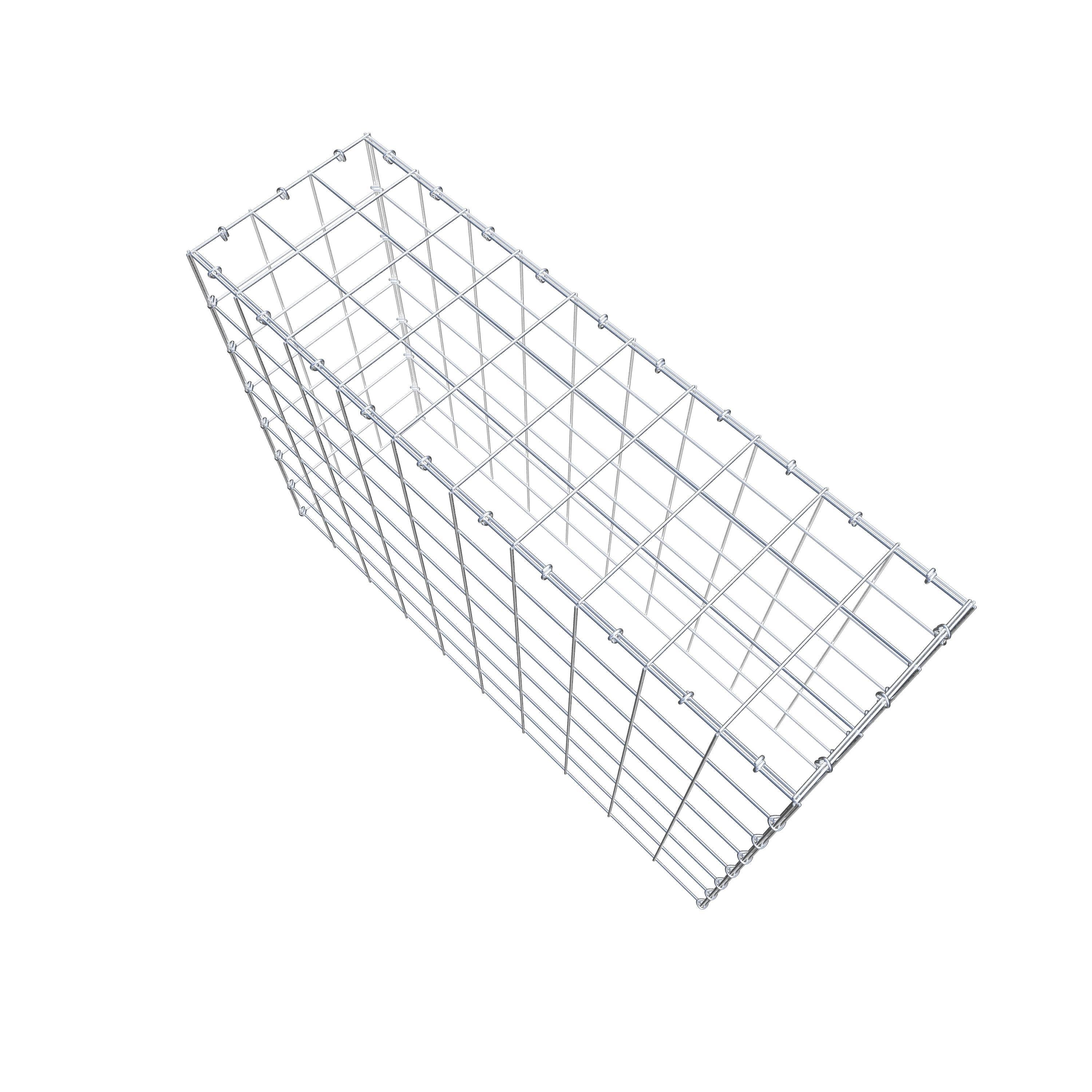 Monterad gabion typ 3 100 cm x 70 cm x 30 cm (L x H x D), maskstorlek 10 cm x 10 cm, C-ring