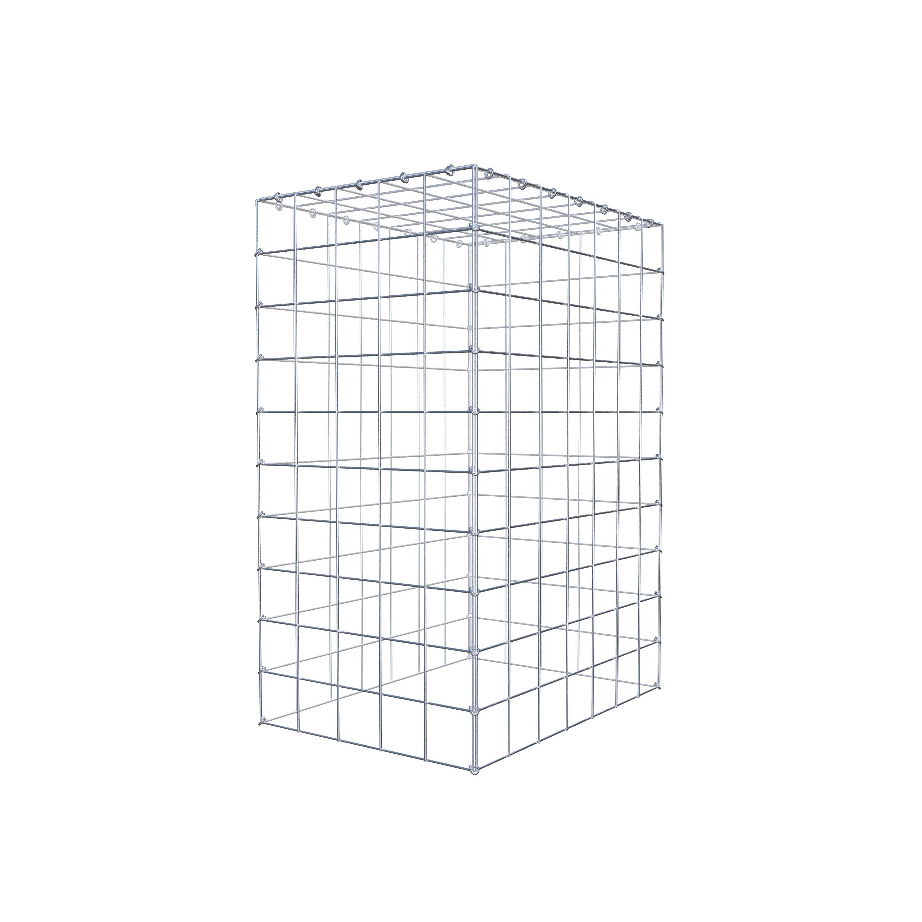 Monterad gabion typ 3 100 cm x 70 cm x 50 cm (L x H x D), maskstorlek 10 cm x 10 cm, C-ring