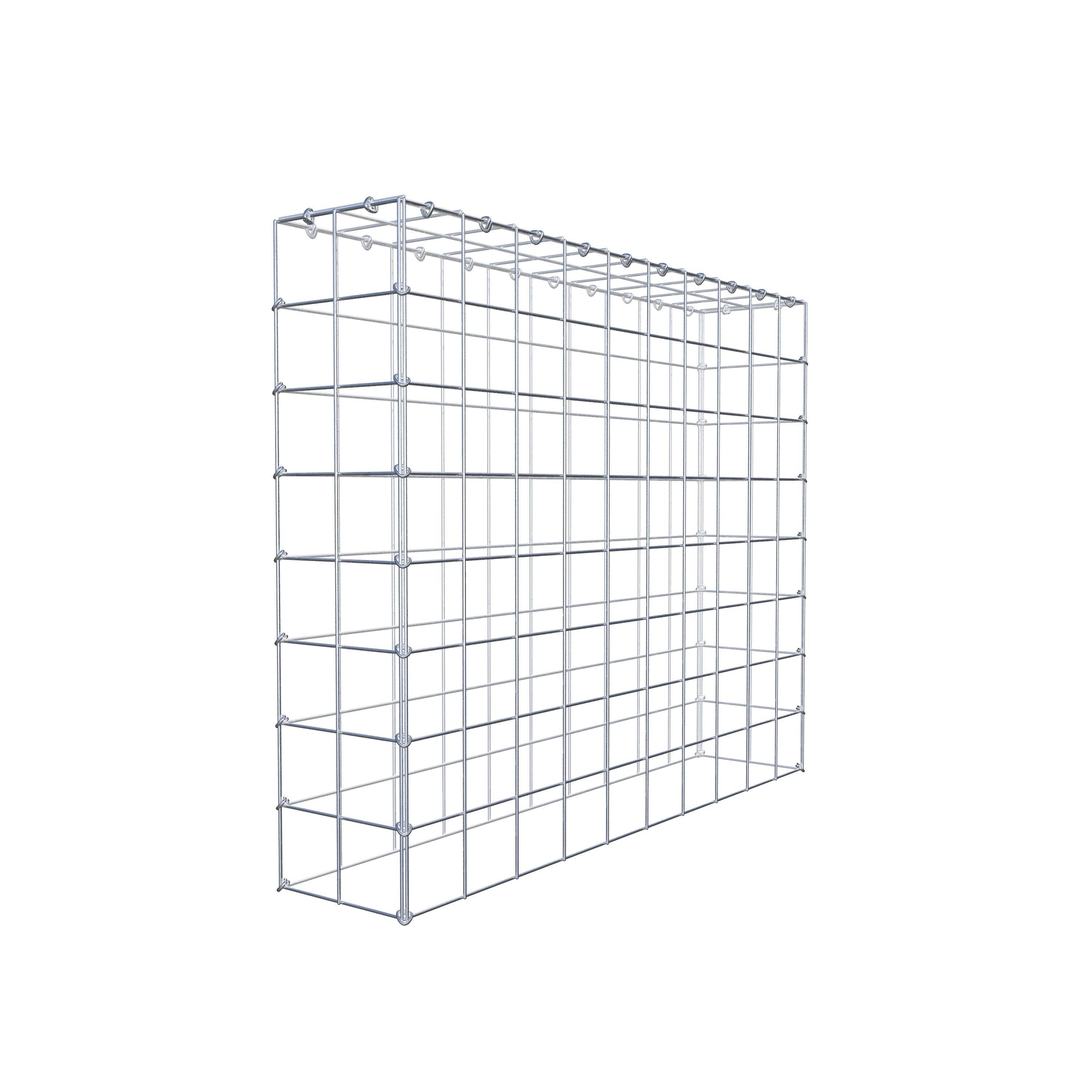 Monterad gabion typ 3 100 cm x 80 cm x 20 cm (L x H x D), maskstorlek 10 cm x 10 cm, C-ring