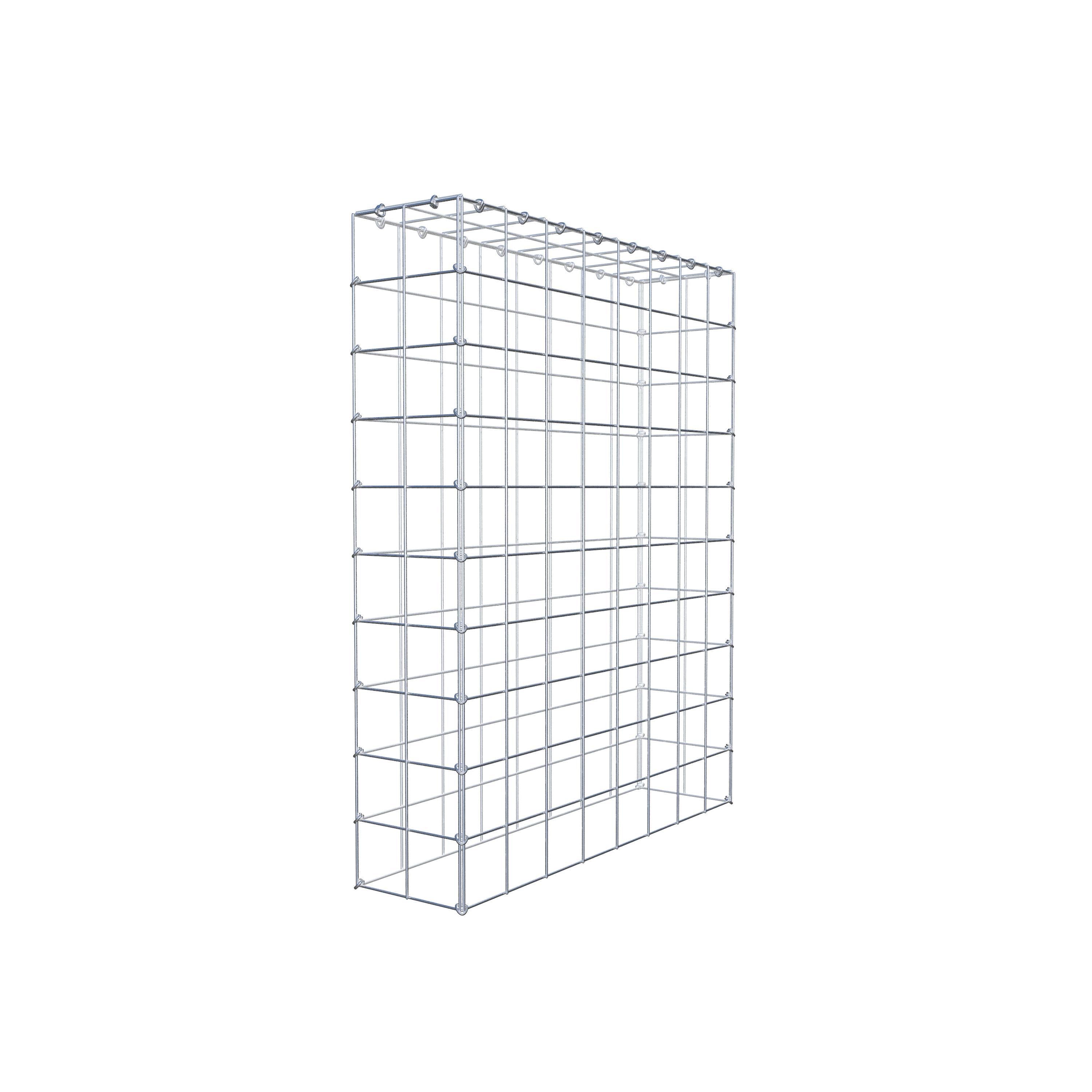 Monterad gabion typ 3 100 cm x 80 cm x 20 cm (L x H x D), maskstorlek 10 cm x 10 cm, C-ring