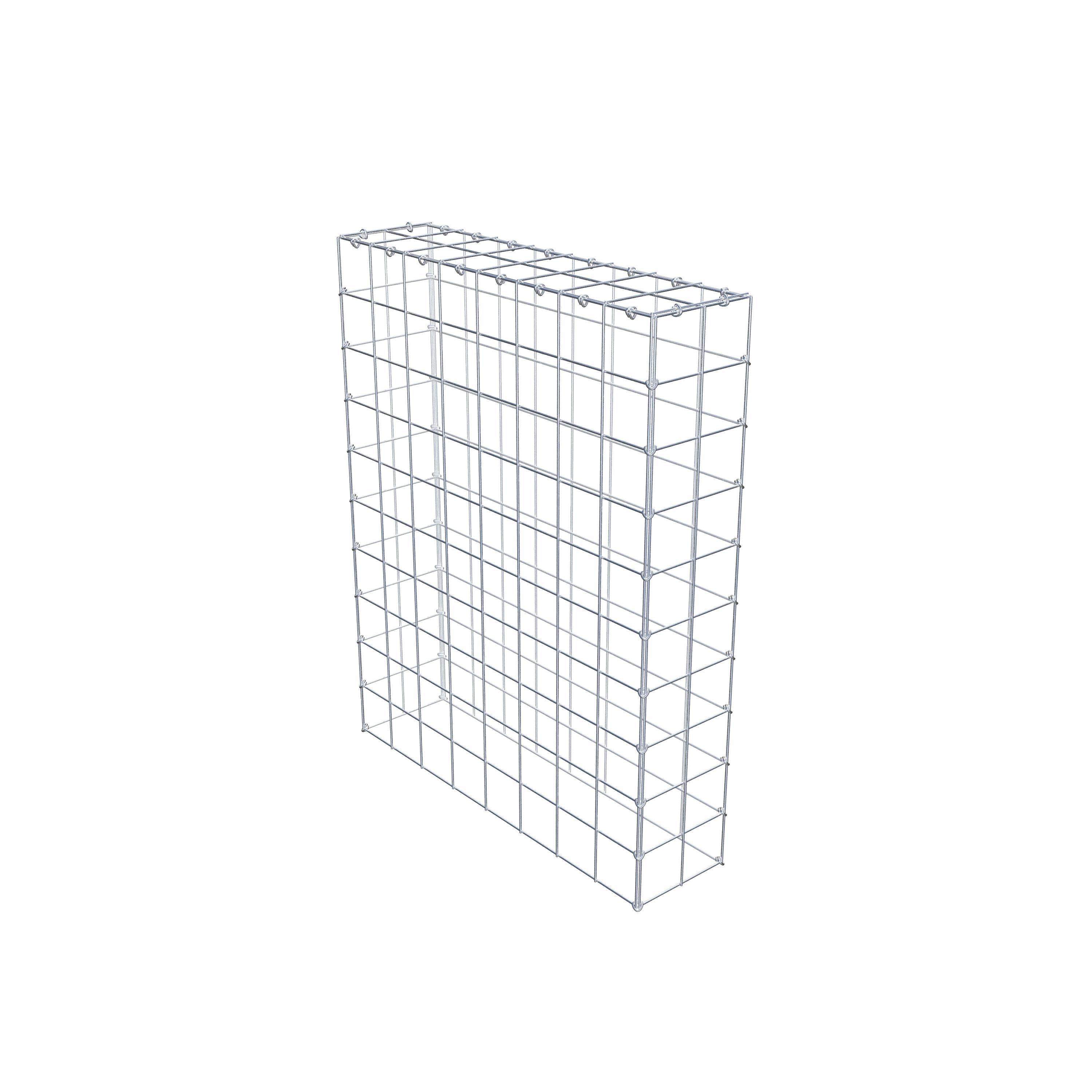 Monterad gabion typ 3 100 cm x 80 cm x 20 cm (L x H x D), maskstorlek 10 cm x 10 cm, C-ring