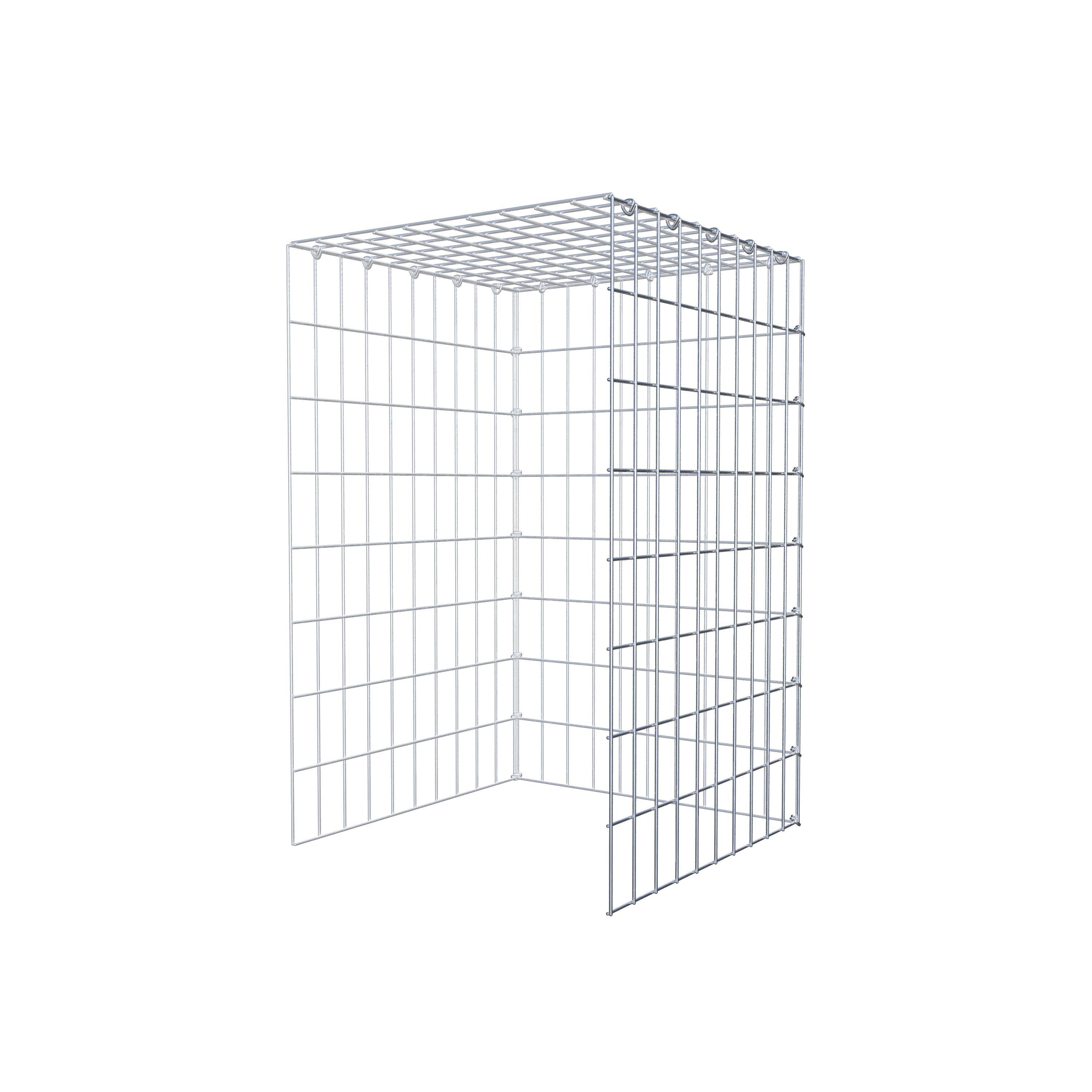 Monterad gabion typ 4 80 cm x 50 cm x 50 cm (L x H x D), maskstorlek 5 cm x 10 cm, C-ring