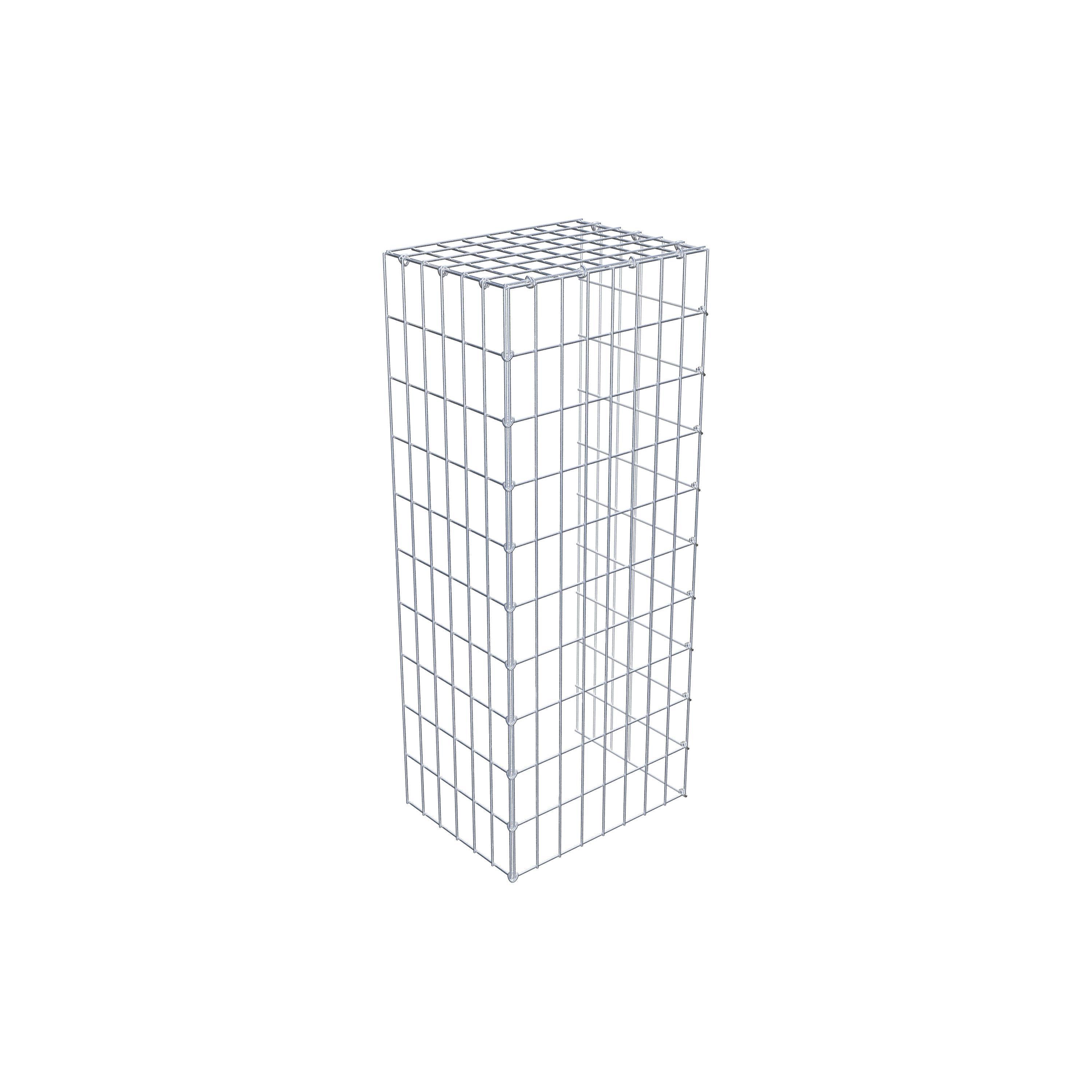 Monterad gabion typ 4 100 cm x 30 cm x 40 cm (L x H x D), maskstorlek 5 cm x 10 cm, C-ring