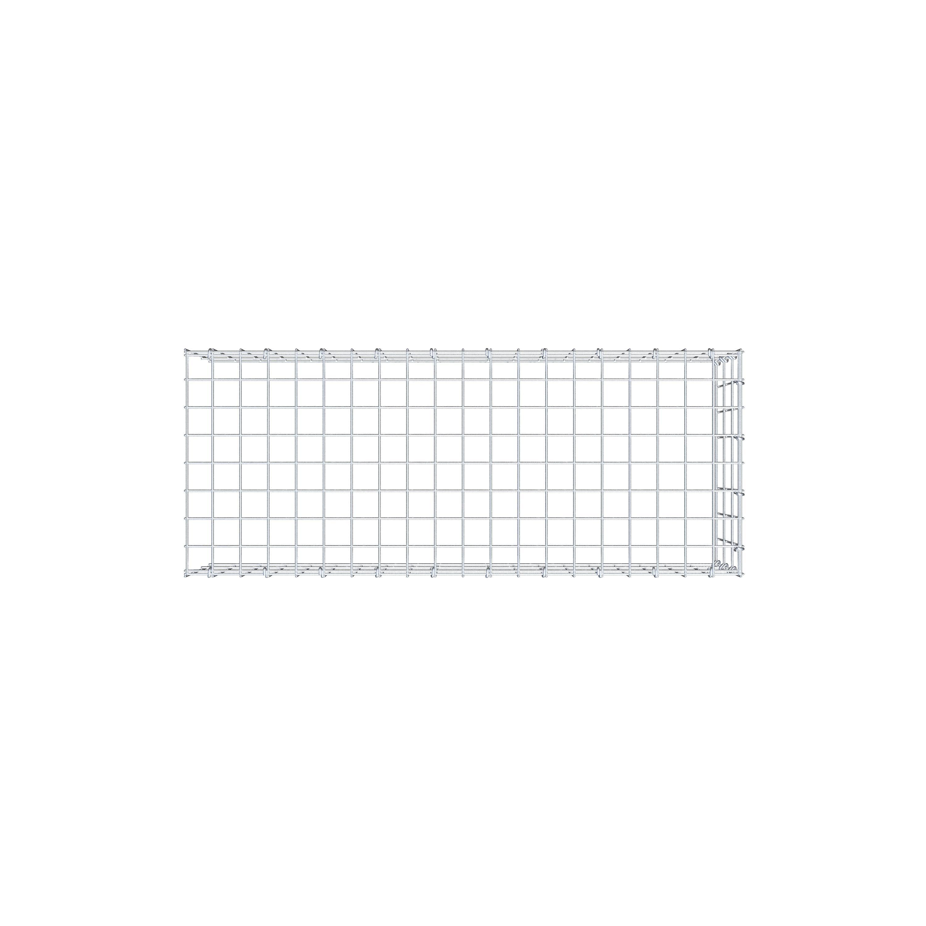 Monterad gabion typ 4 100 cm x 30 cm x 40 cm (L x H x D), maskstorlek 5 cm x 10 cm, C-ring