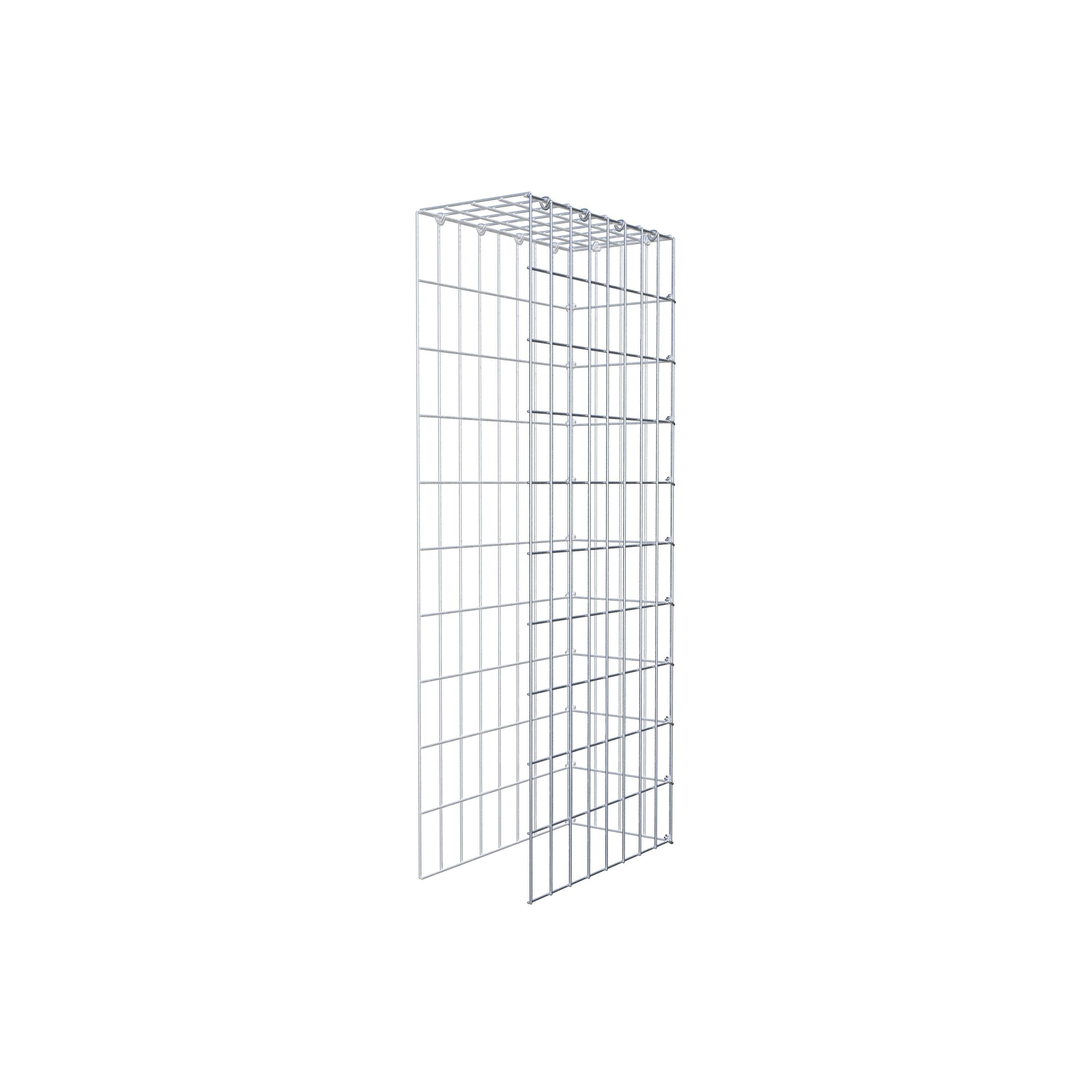 Monterad gabion typ 4 100 cm x 40 cm x 20 cm (L x H x D), maskstorlek 5 cm x 10 cm, C-ring