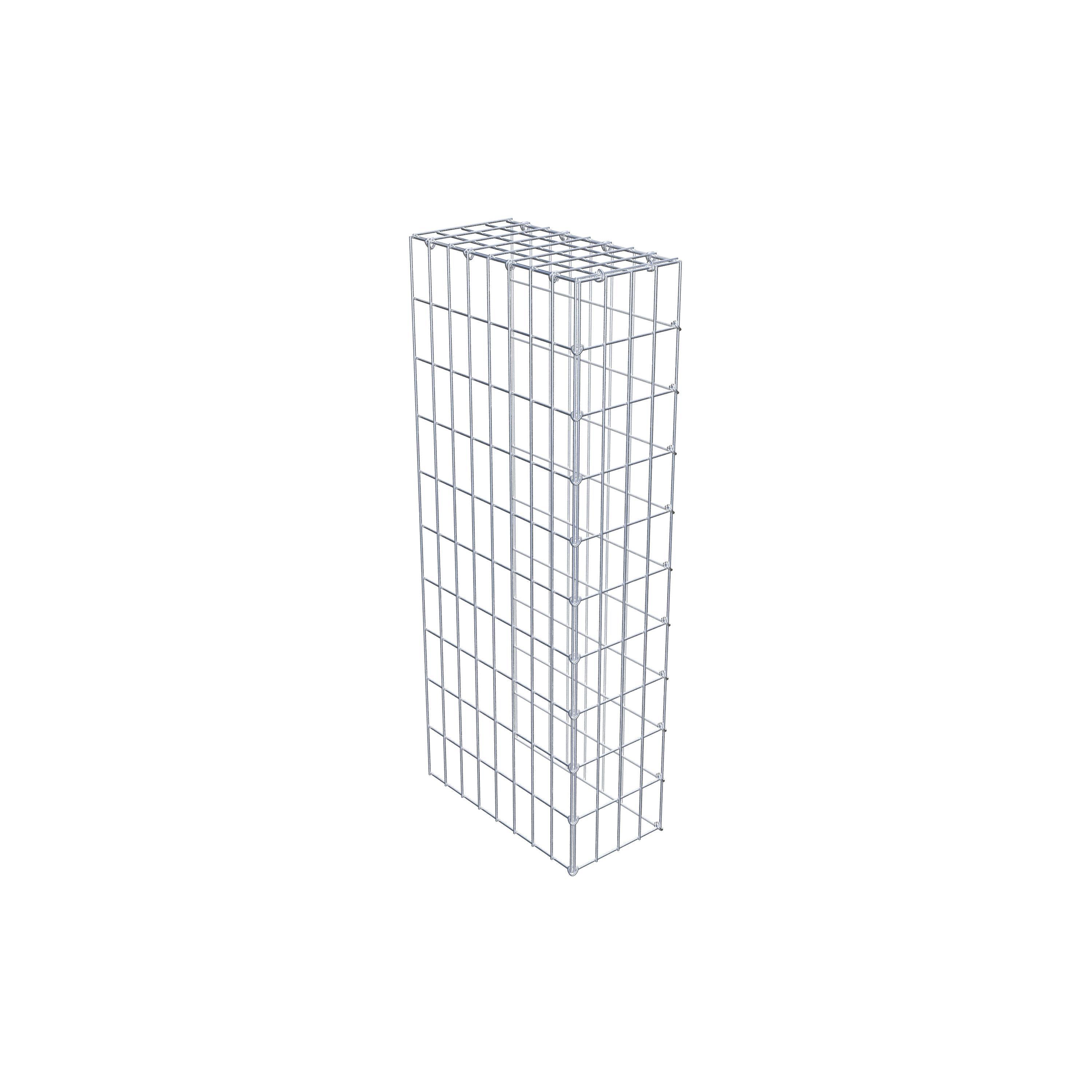 Monterad gabion typ 4 100 cm x 40 cm x 20 cm (L x H x D), maskstorlek 5 cm x 10 cm, C-ring