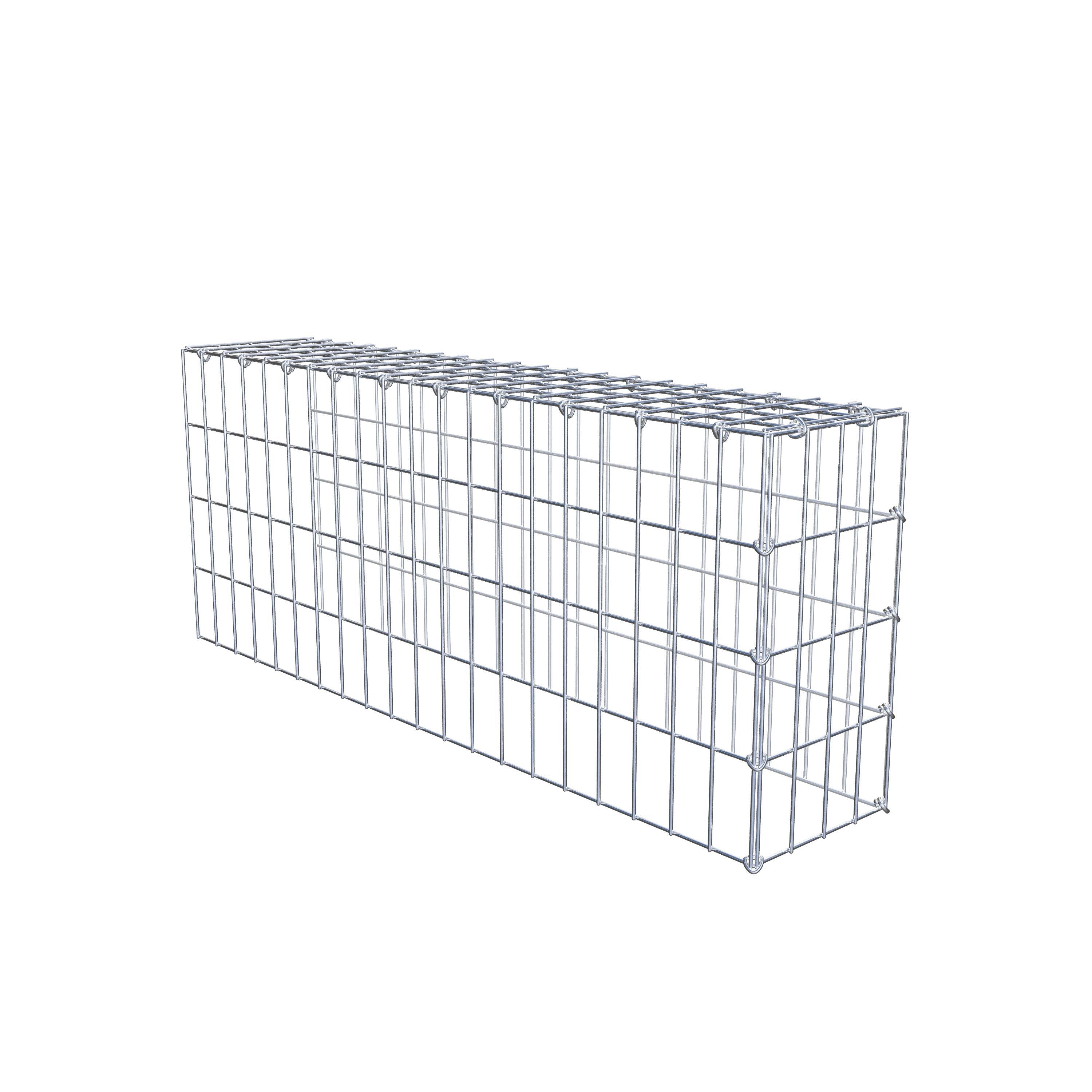 Monterad gabion typ 4 100 cm x 40 cm x 20 cm (L x H x D), maskstorlek 5 cm x 10 cm, C-ring