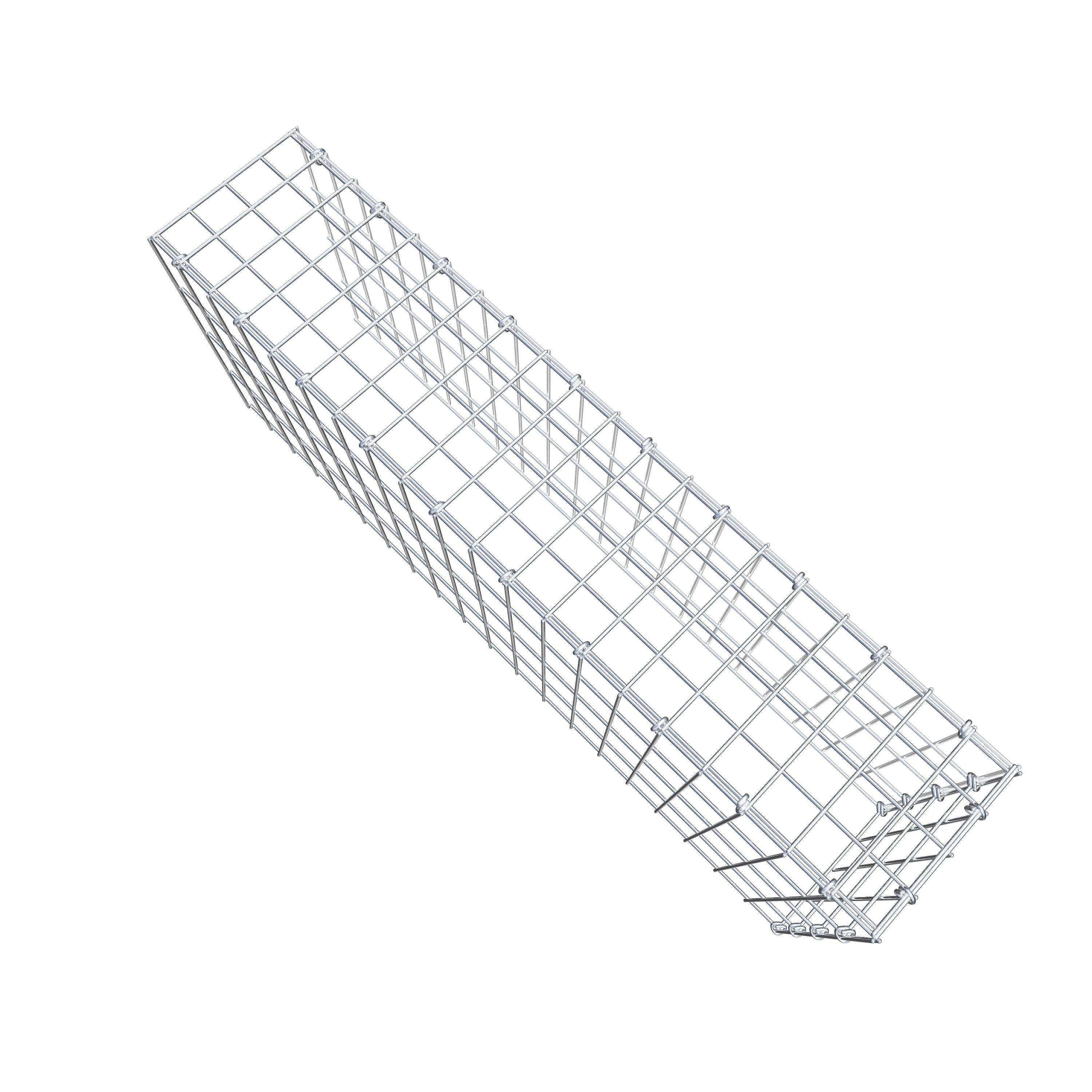 Monterad gabion typ 4 100 cm x 40 cm x 20 cm (L x H x D), maskstorlek 5 cm x 10 cm, C-ring