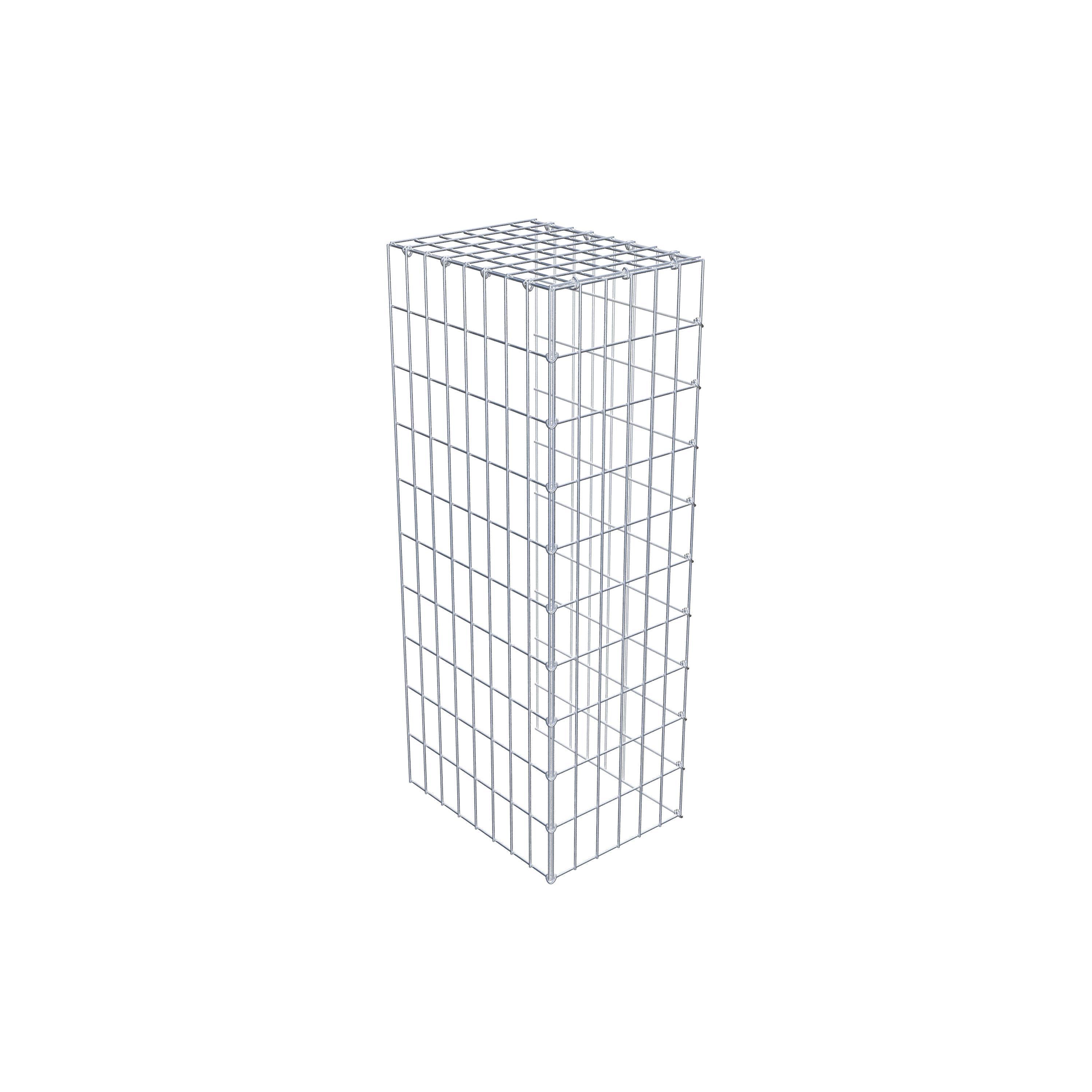 Monterad gabion typ 4 100 cm x 40 cm x 30 cm (L x H x D), maskstorlek 5 cm x 10 cm, C-ring