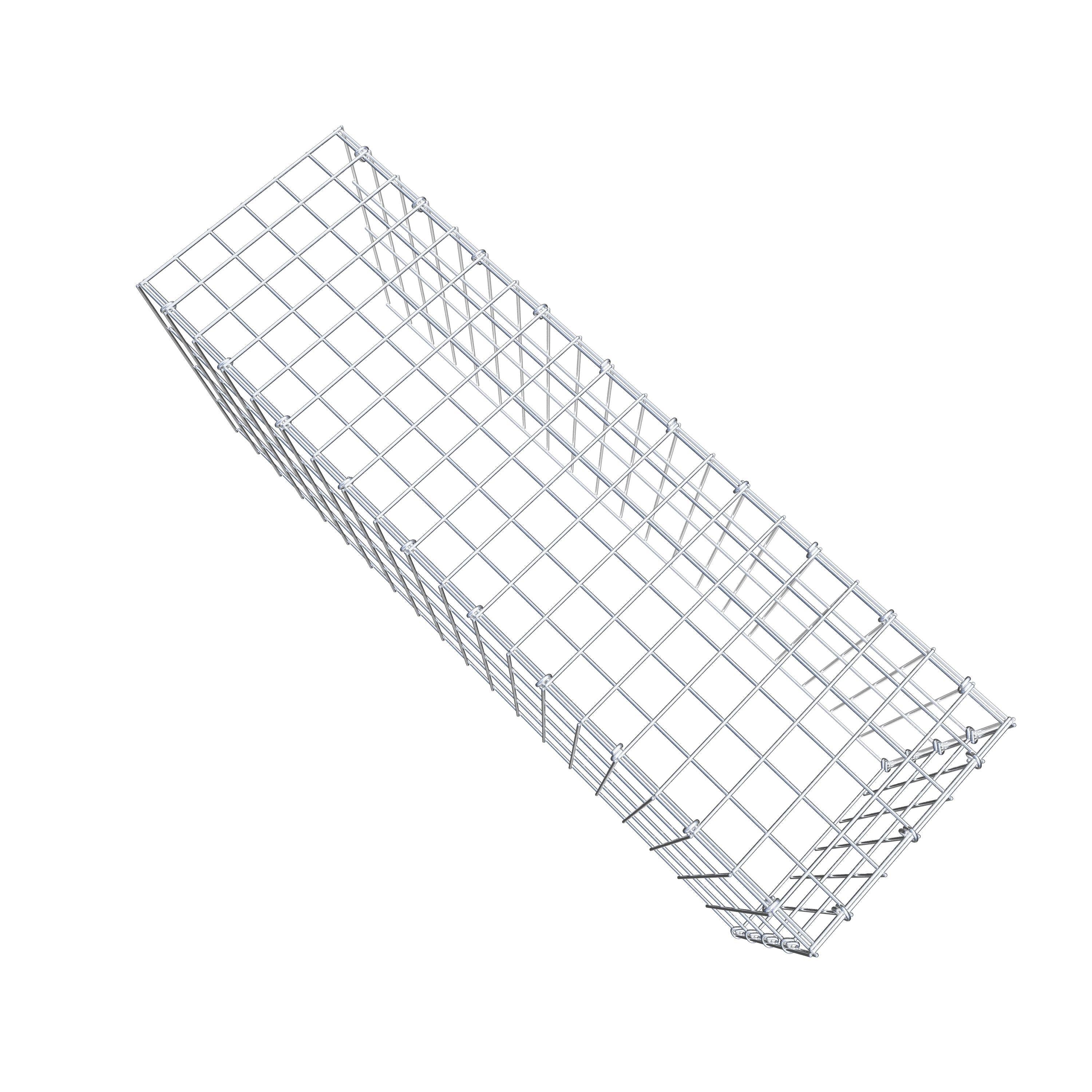 Monterad gabion typ 4 100 cm x 40 cm x 30 cm (L x H x D), maskstorlek 5 cm x 10 cm, C-ring