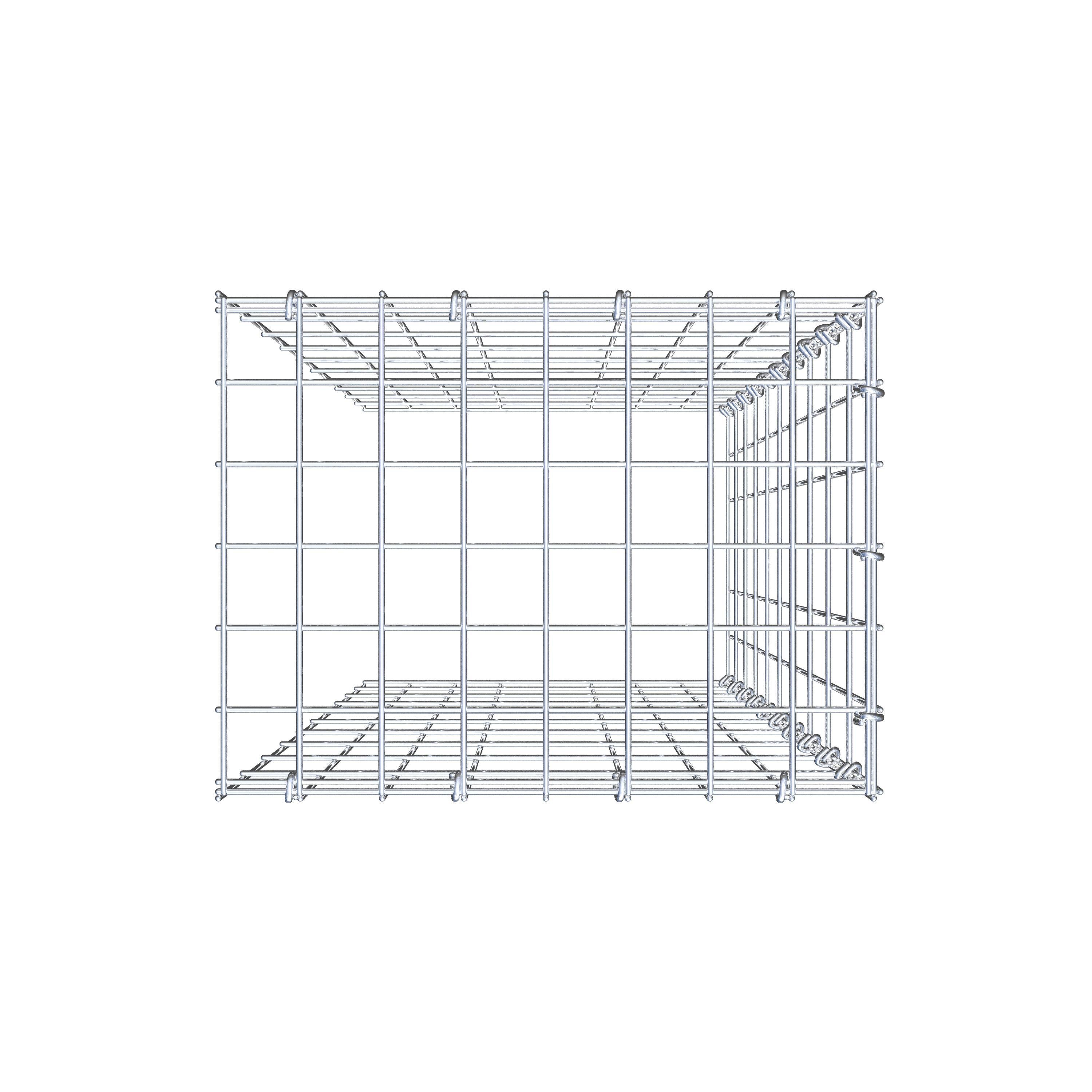 Monterad gabion typ 4 100 cm x 40 cm x 30 cm (L x H x D), maskstorlek 5 cm x 10 cm, C-ring