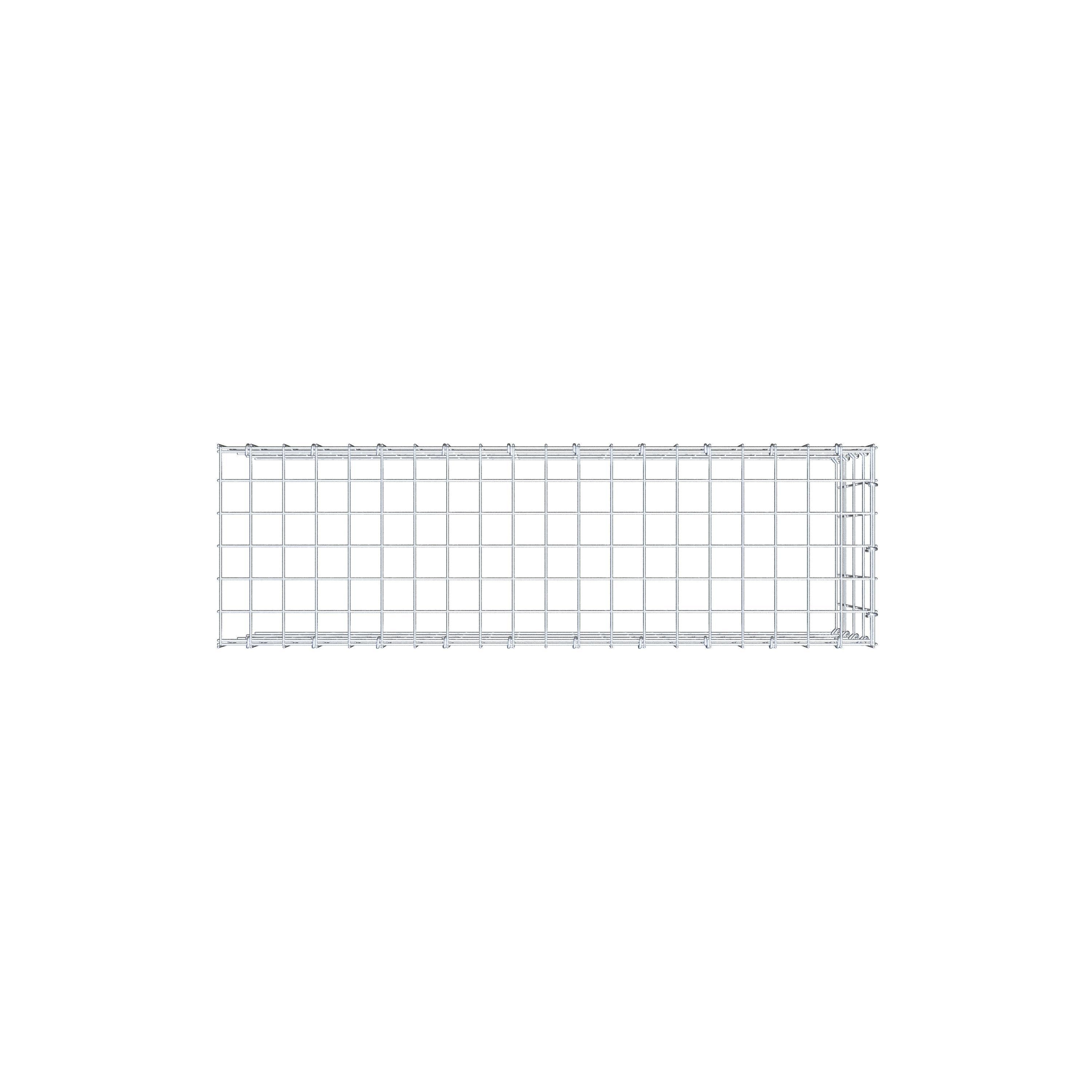 Monterad gabion typ 4 100 cm x 40 cm x 30 cm (L x H x D), maskstorlek 5 cm x 10 cm, C-ring