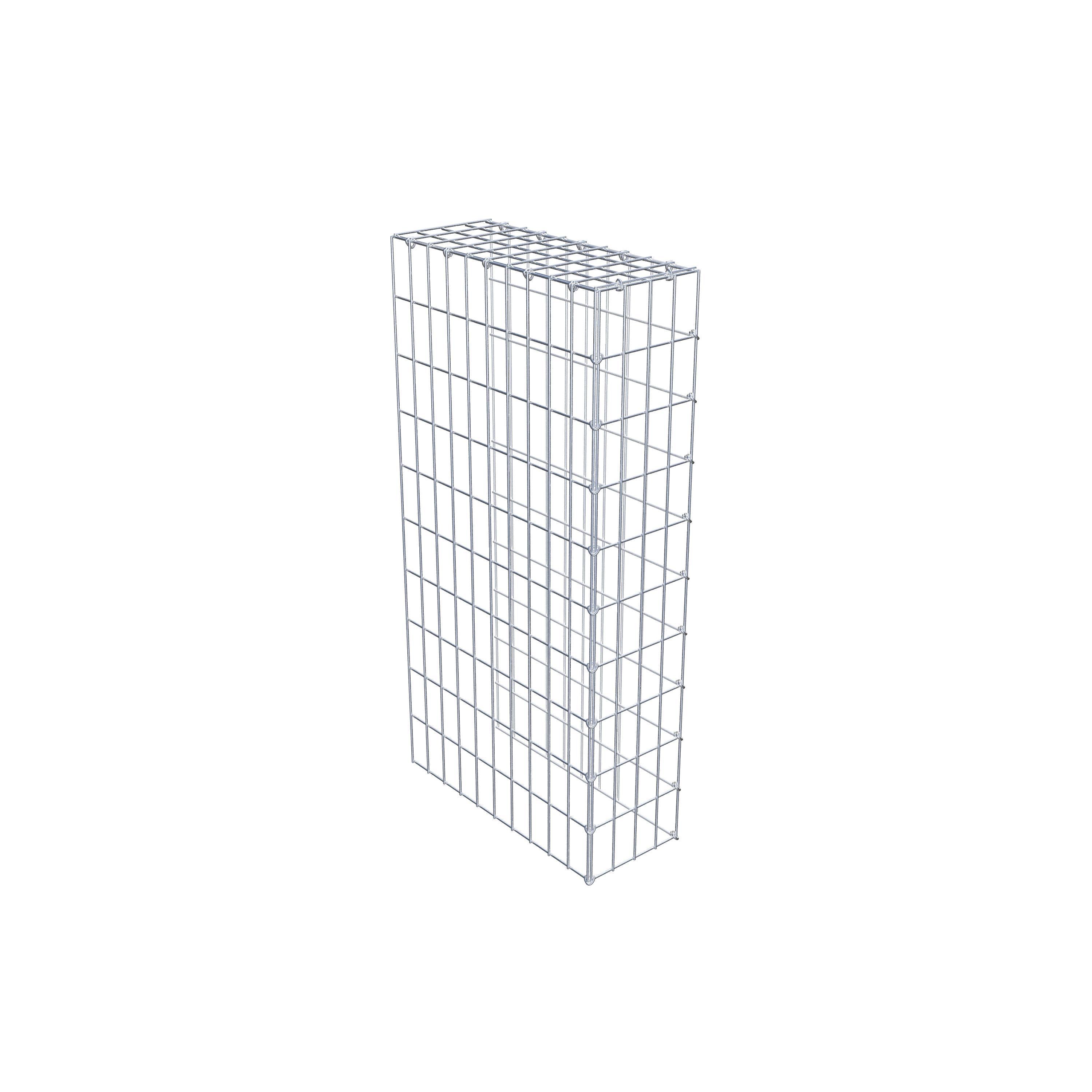 Monterad gabion typ 4 100 cm x 50 cm x 20 cm (L x H x D), maskstorlek 5 cm x 10 cm, C-ring