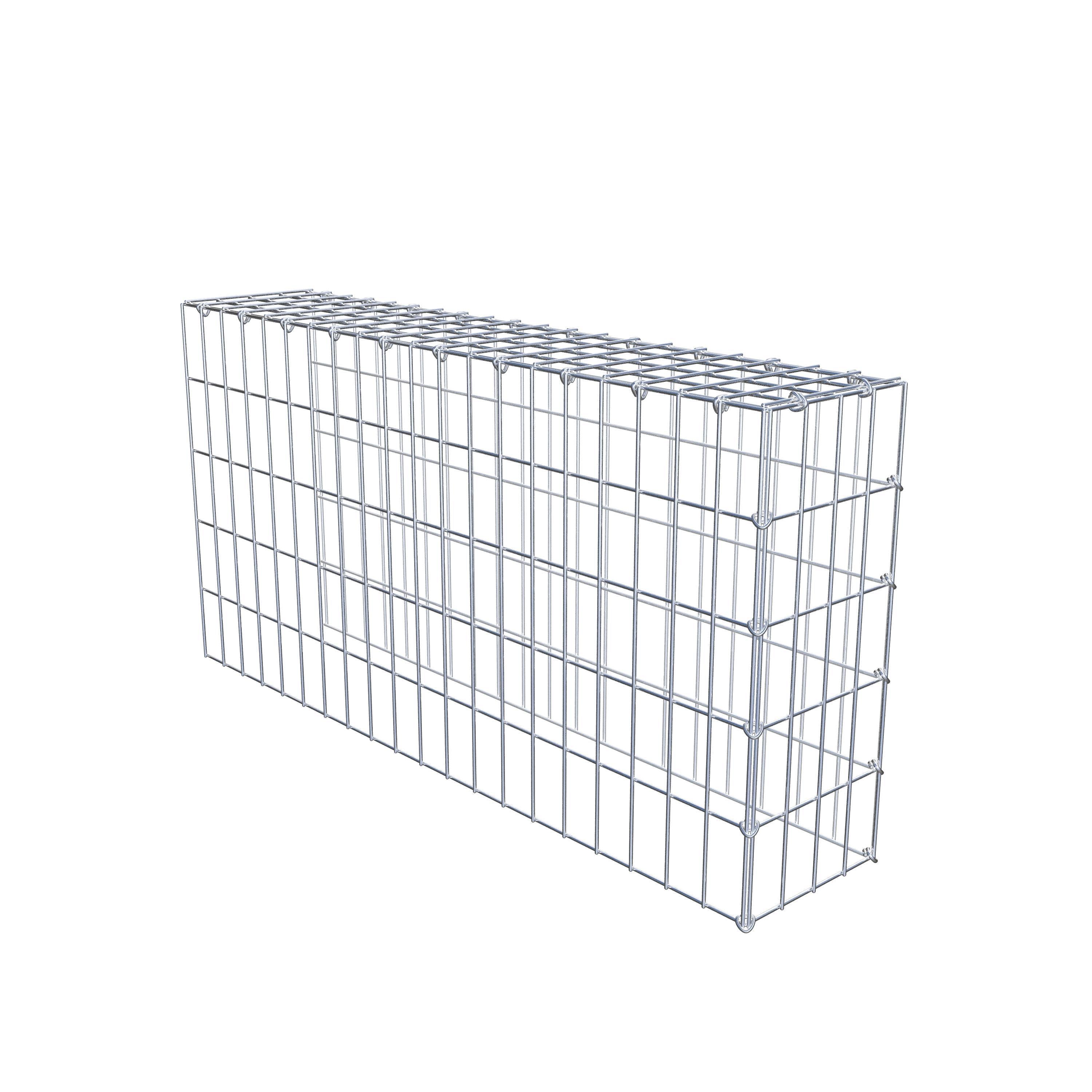 Monterad gabion typ 4 100 cm x 50 cm x 20 cm (L x H x D), maskstorlek 5 cm x 10 cm, C-ring