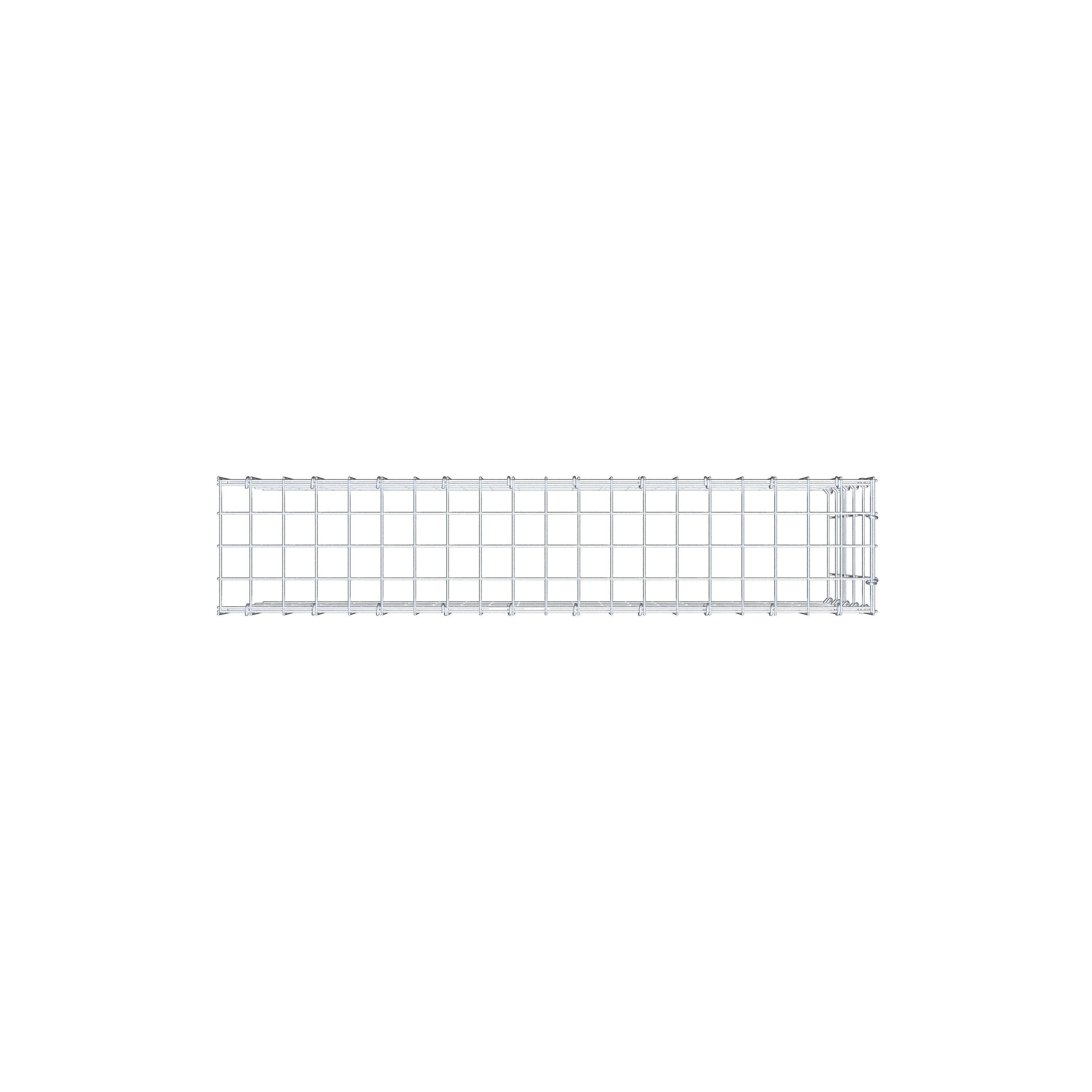 Monterad gabion typ 4 100 cm x 50 cm x 20 cm (L x H x D), maskstorlek 5 cm x 10 cm, C-ring