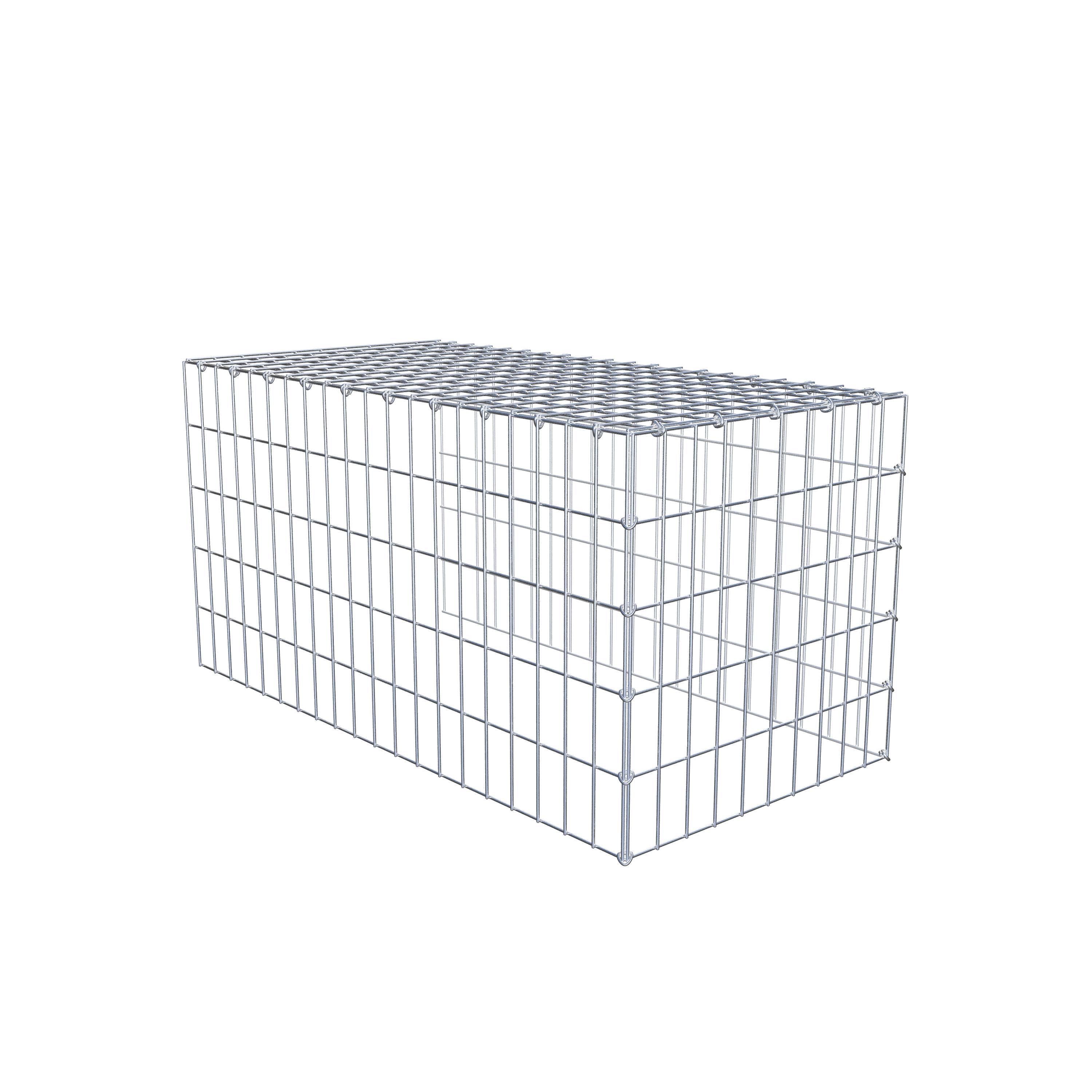 Monterad gabion typ 4 100 cm x 50 cm x 50 cm (L x H x D), maskstorlek 5 cm x 10 cm, C-ring