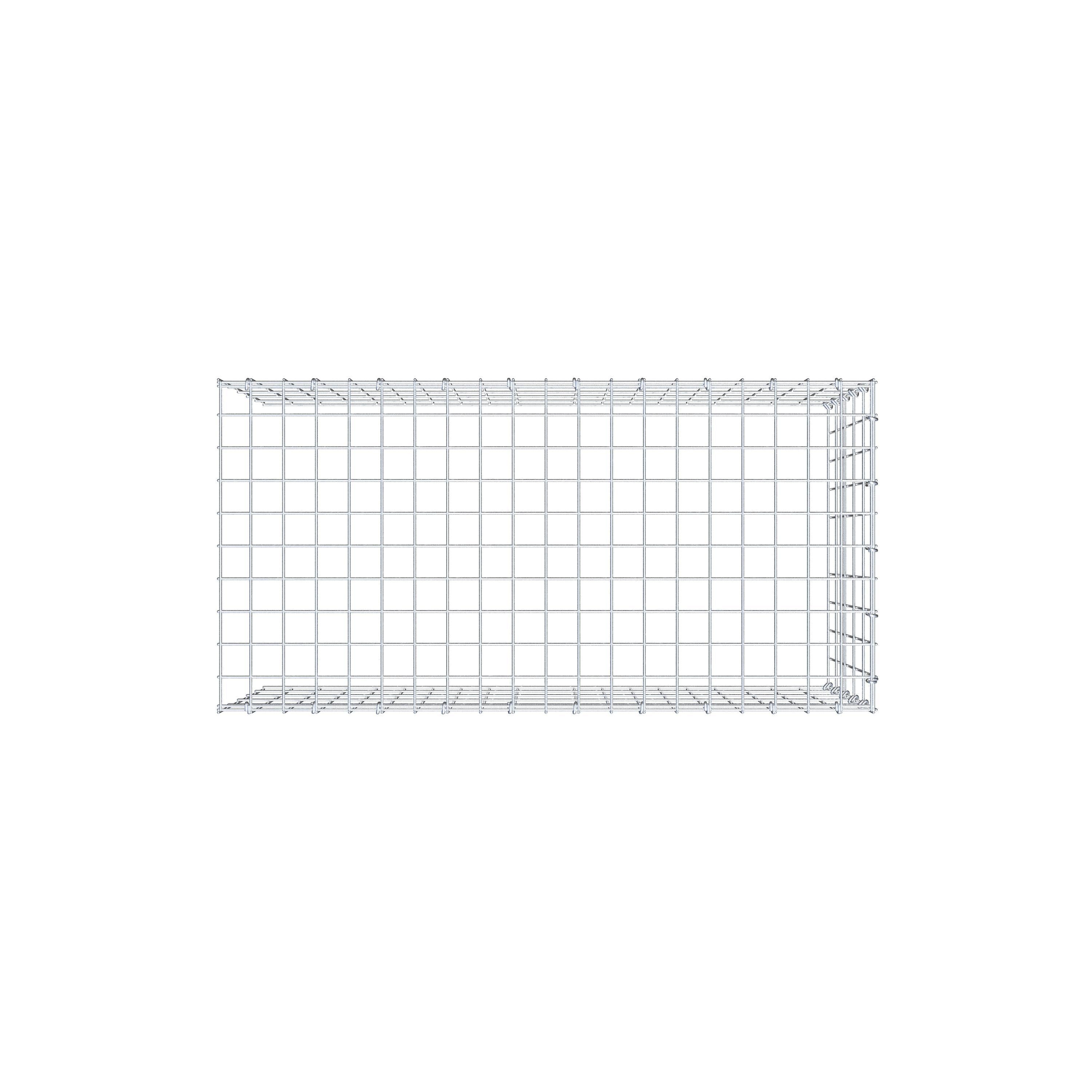 Monterad gabion typ 4 100 cm x 50 cm x 50 cm (L x H x D), maskstorlek 5 cm x 10 cm, C-ring