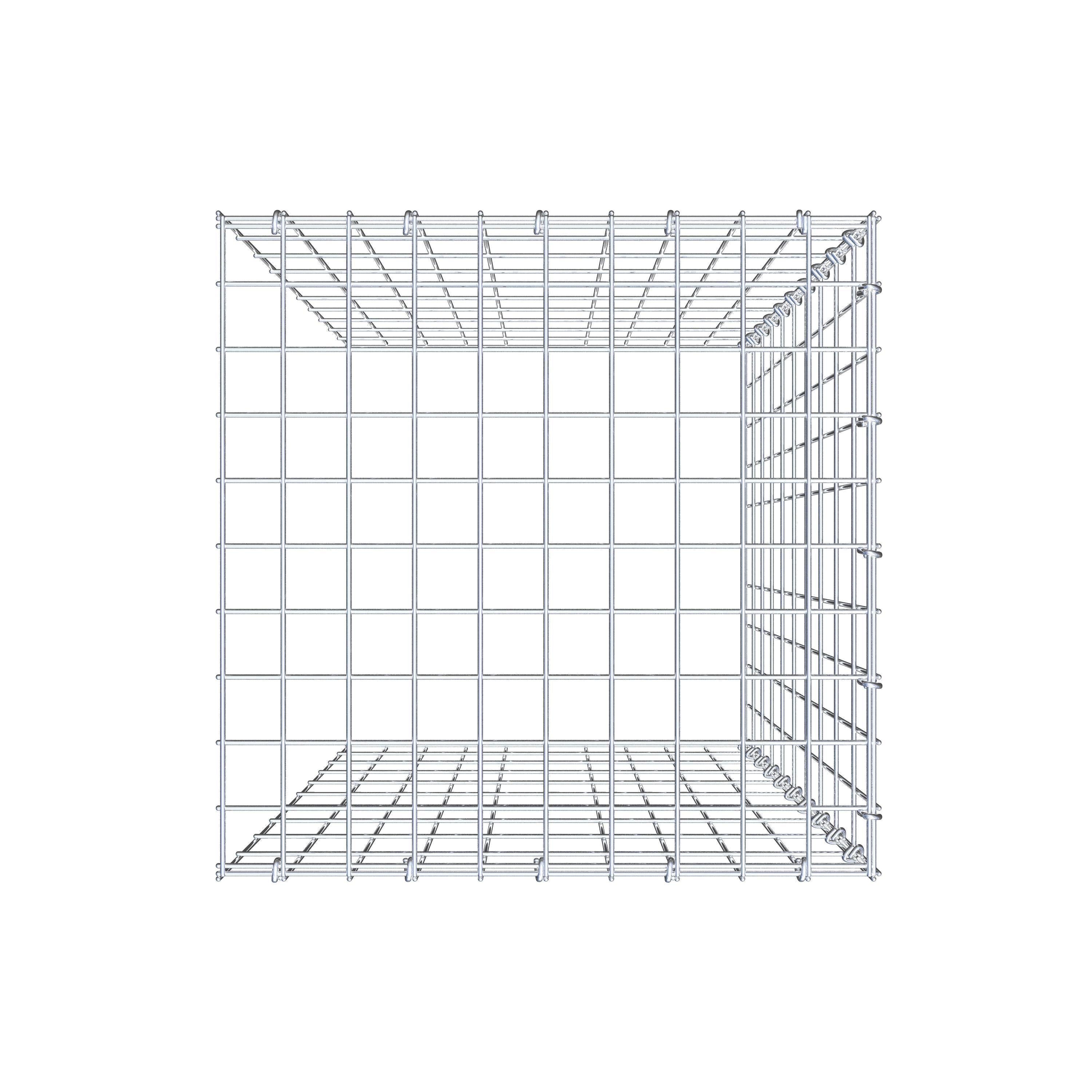 Monterad gabion typ 4 100 cm x 50 cm x 50 cm (L x H x D), maskstorlek 5 cm x 10 cm, C-ring