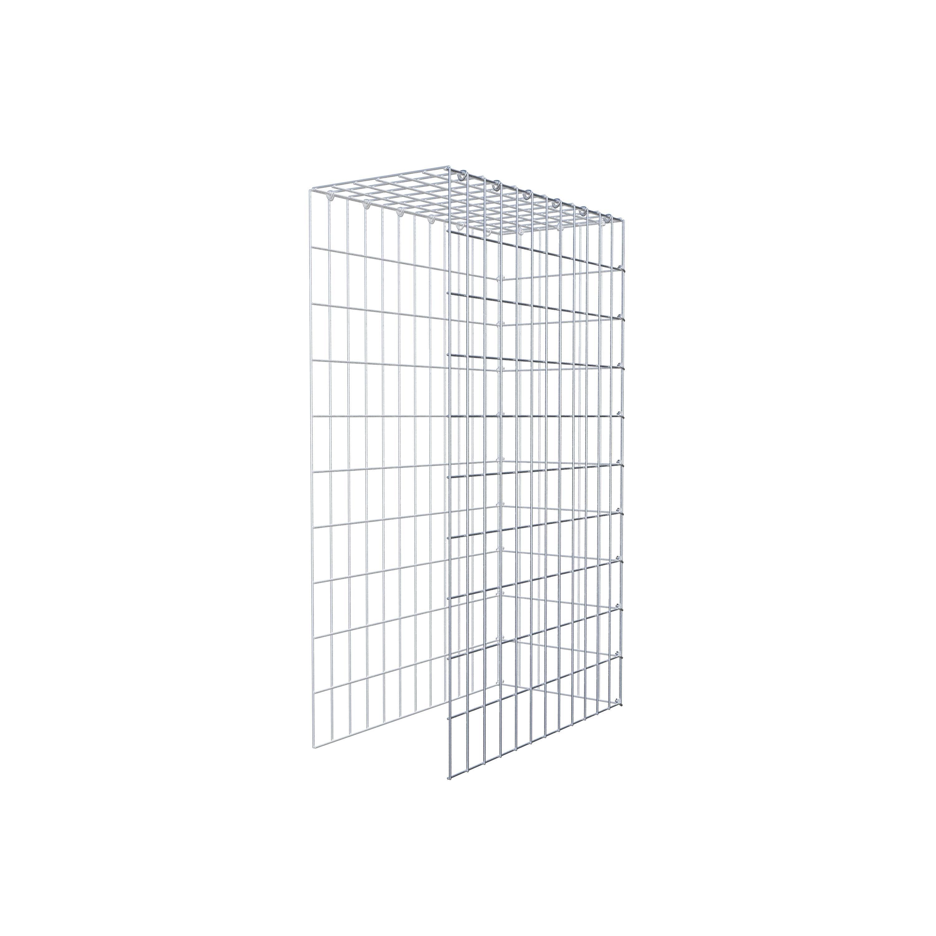 Monterad gabion typ 4 100 cm x 60 cm x 30 cm (L x H x D), maskstorlek 5 cm x 10 cm, C-ring