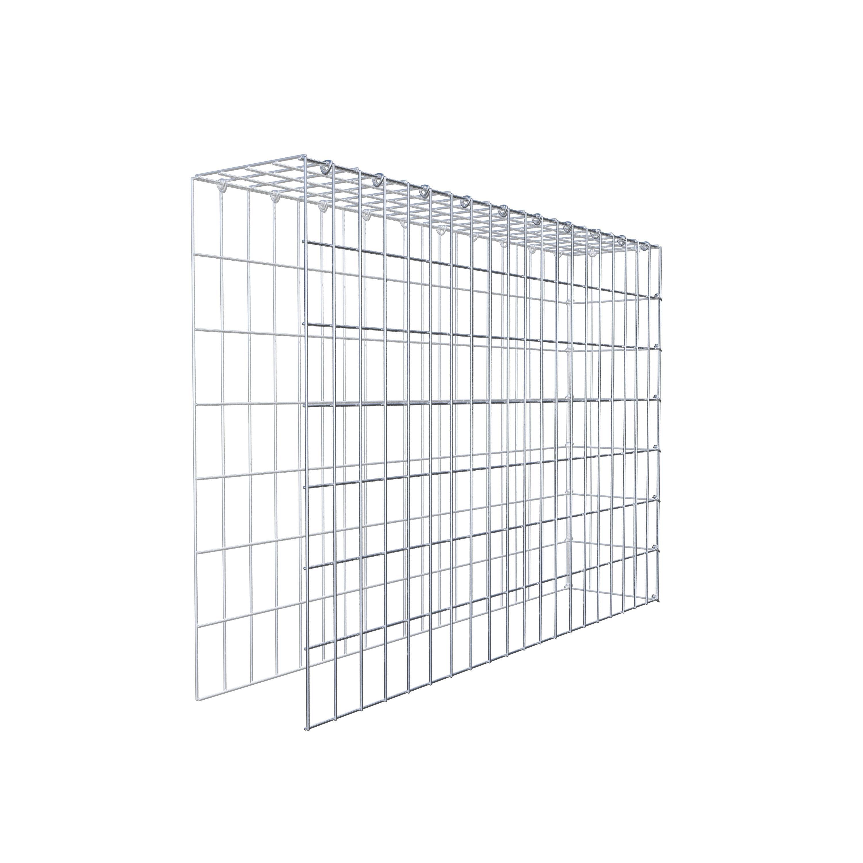 Monterad gabion typ 4 100 cm x 70 cm x 20 cm (L x H x D), maskstorlek 5 cm x 10 cm, C-ring