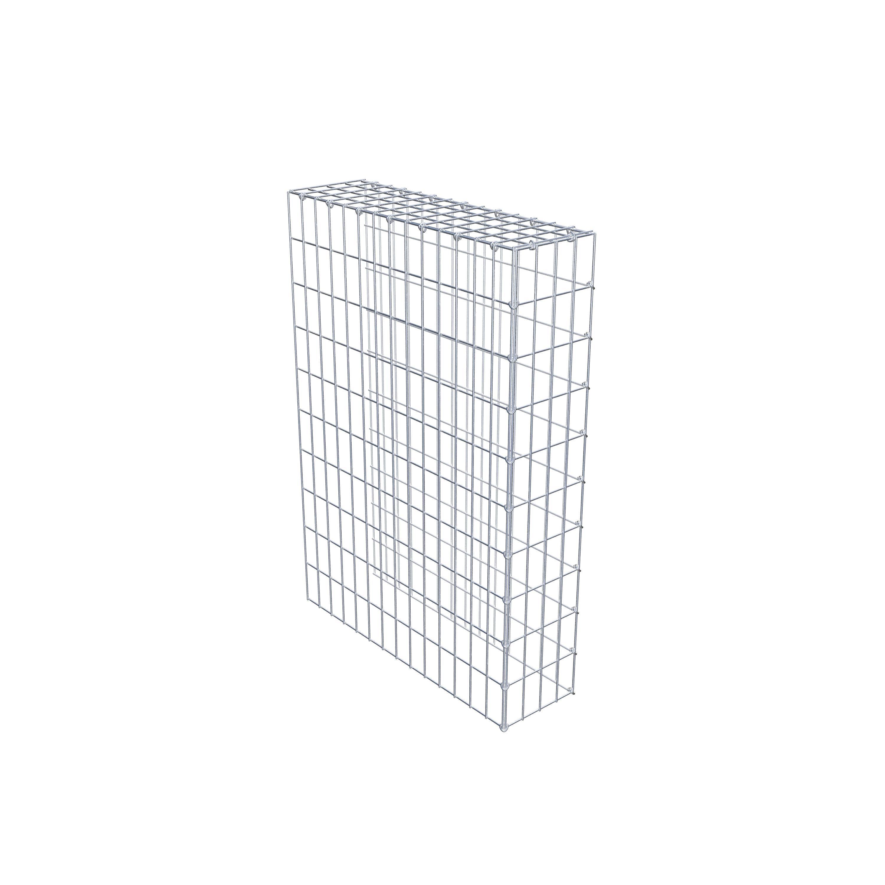 Monterad gabion typ 4 100 cm x 70 cm x 20 cm (L x H x D), maskstorlek 5 cm x 10 cm, C-ring