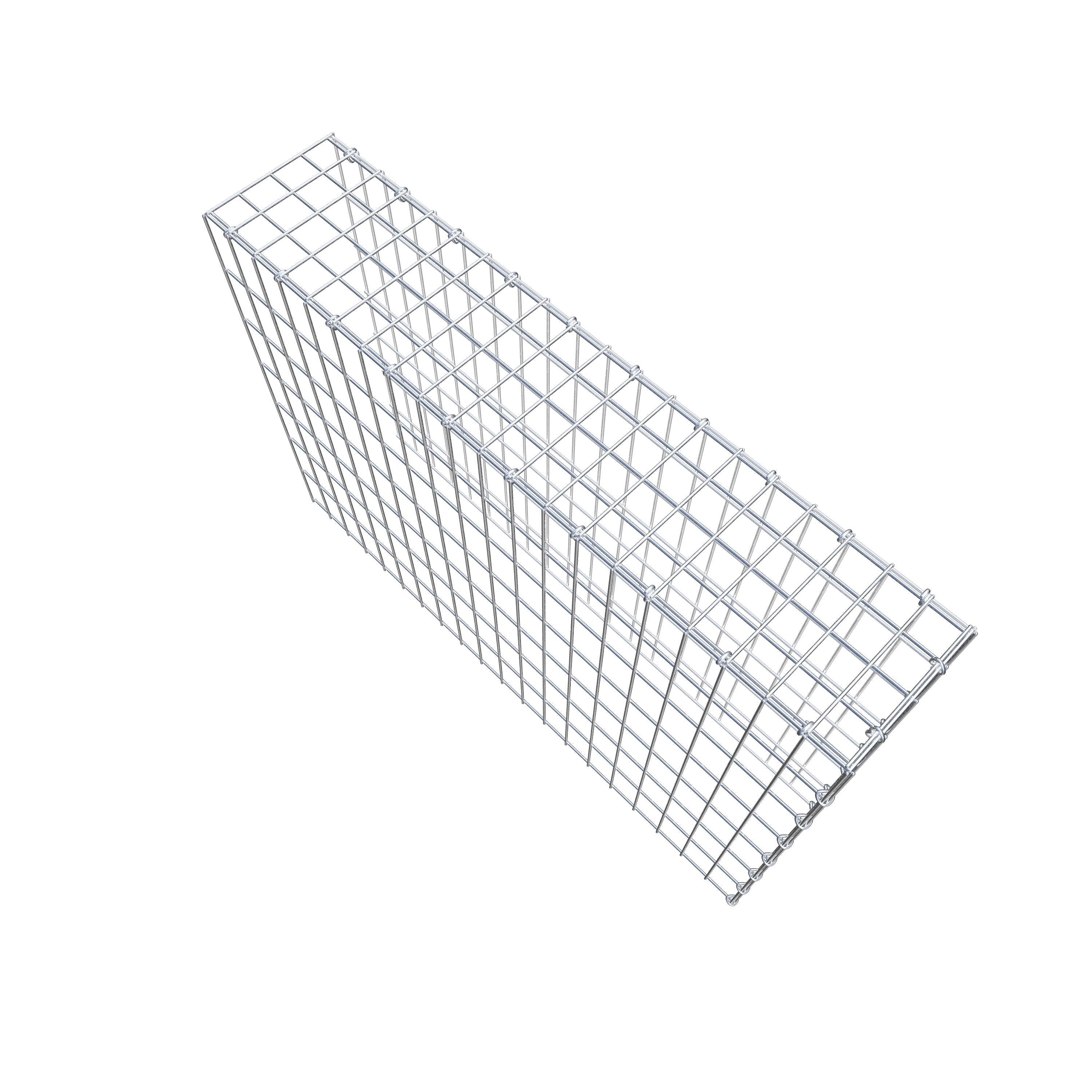 Monterad gabion typ 4 100 cm x 70 cm x 20 cm (L x H x D), maskstorlek 5 cm x 10 cm, C-ring