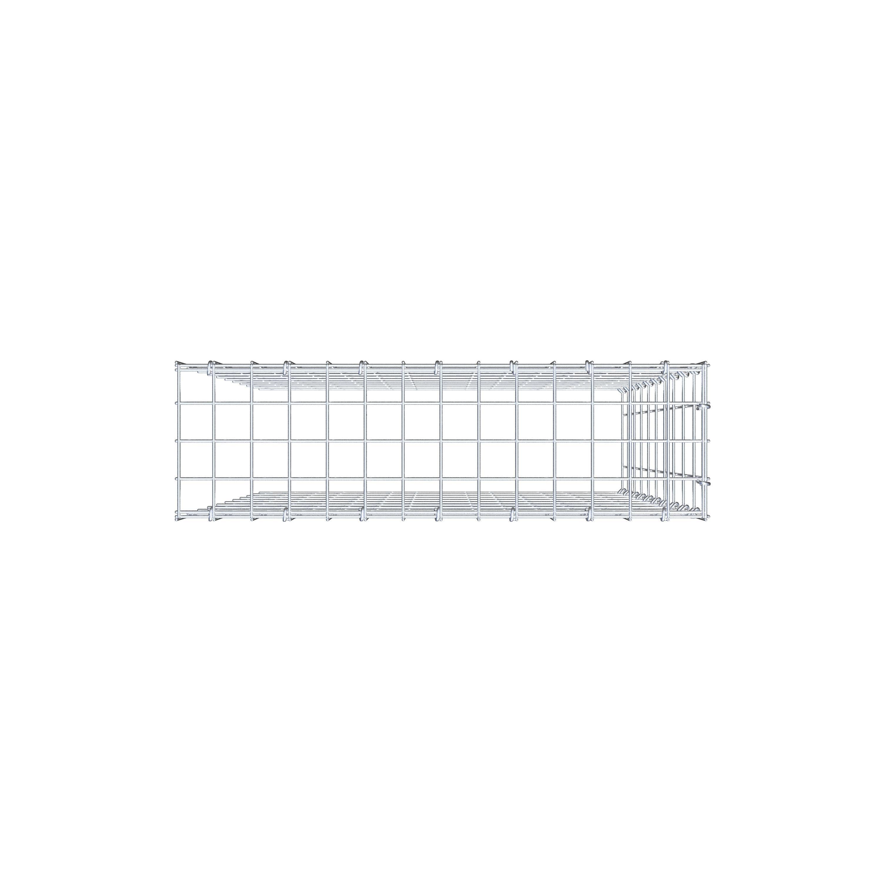 Monterad gabion typ 4 100 cm x 70 cm x 20 cm (L x H x D), maskstorlek 5 cm x 10 cm, C-ring