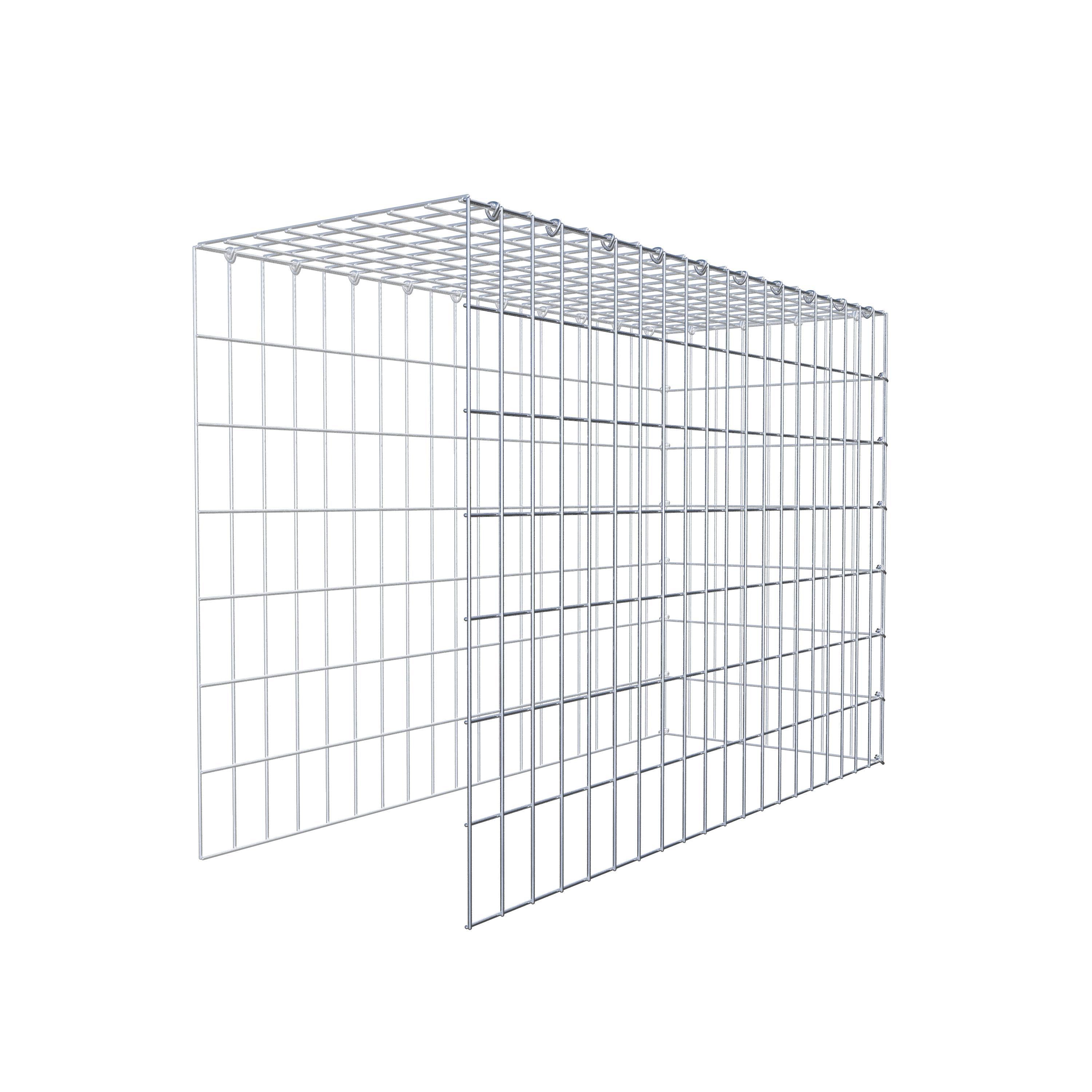 Monterad gabion typ 4 100 cm x 70 cm x 40 cm (L x H x D), maskstorlek 5 cm x 10 cm, C-ring