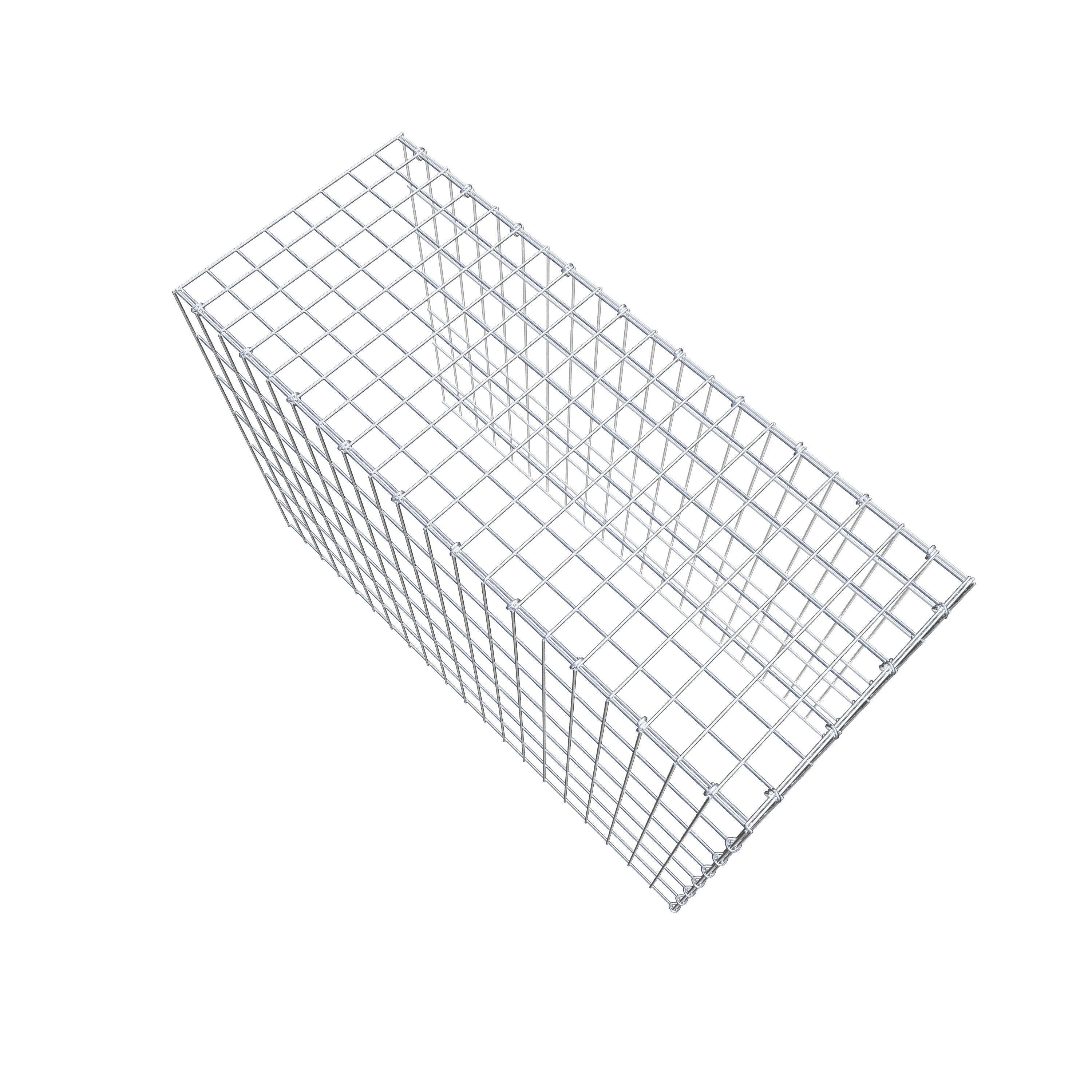 Monterad gabion typ 4 100 cm x 70 cm x 40 cm (L x H x D), maskstorlek 5 cm x 10 cm, C-ring