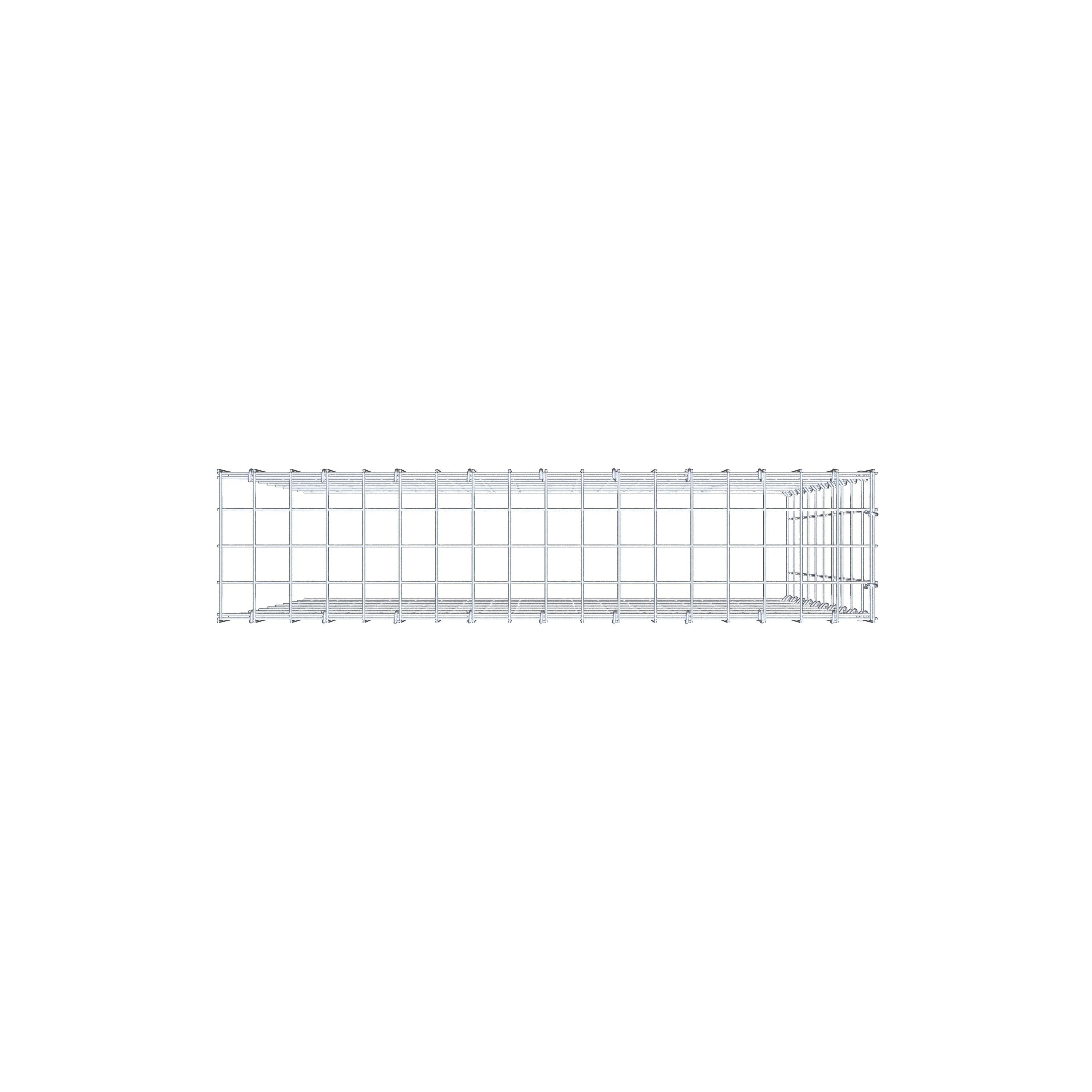 Monterad gabion typ 4 100 cm x 90 cm x 20 cm (L x H x D), maskstorlek 5 cm x 10 cm, C-ring