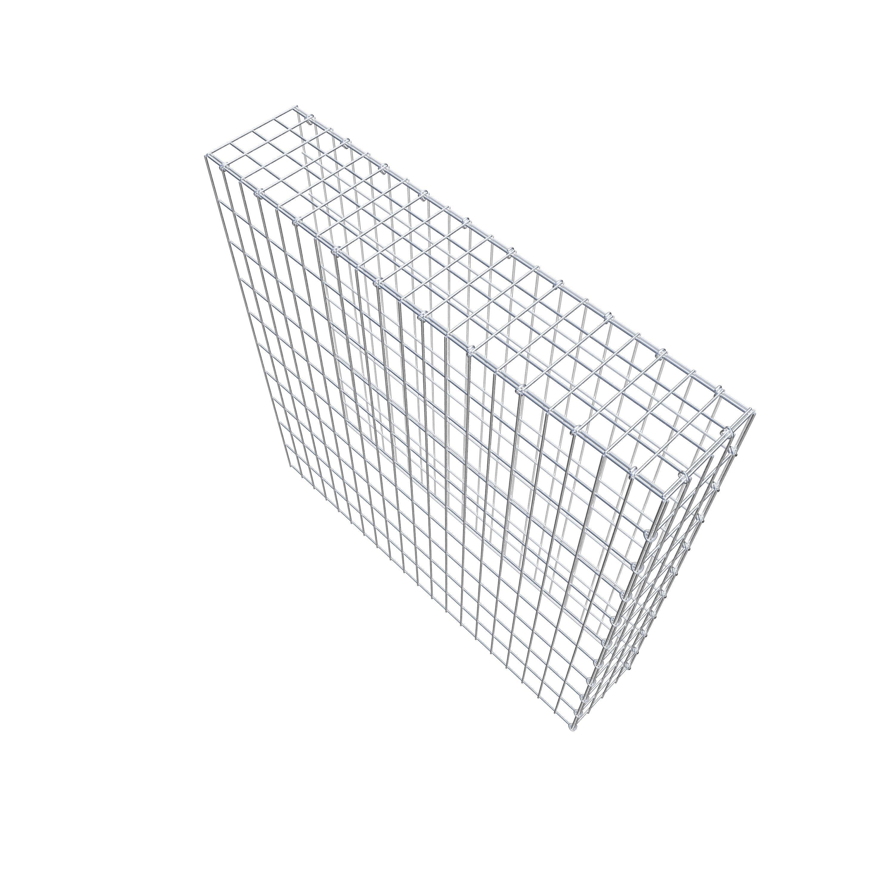 Monterad gabion typ 4 100 cm x 100 cm x 20 cm (L x H x D), maskstorlek 5 cm x 10 cm, C-ring