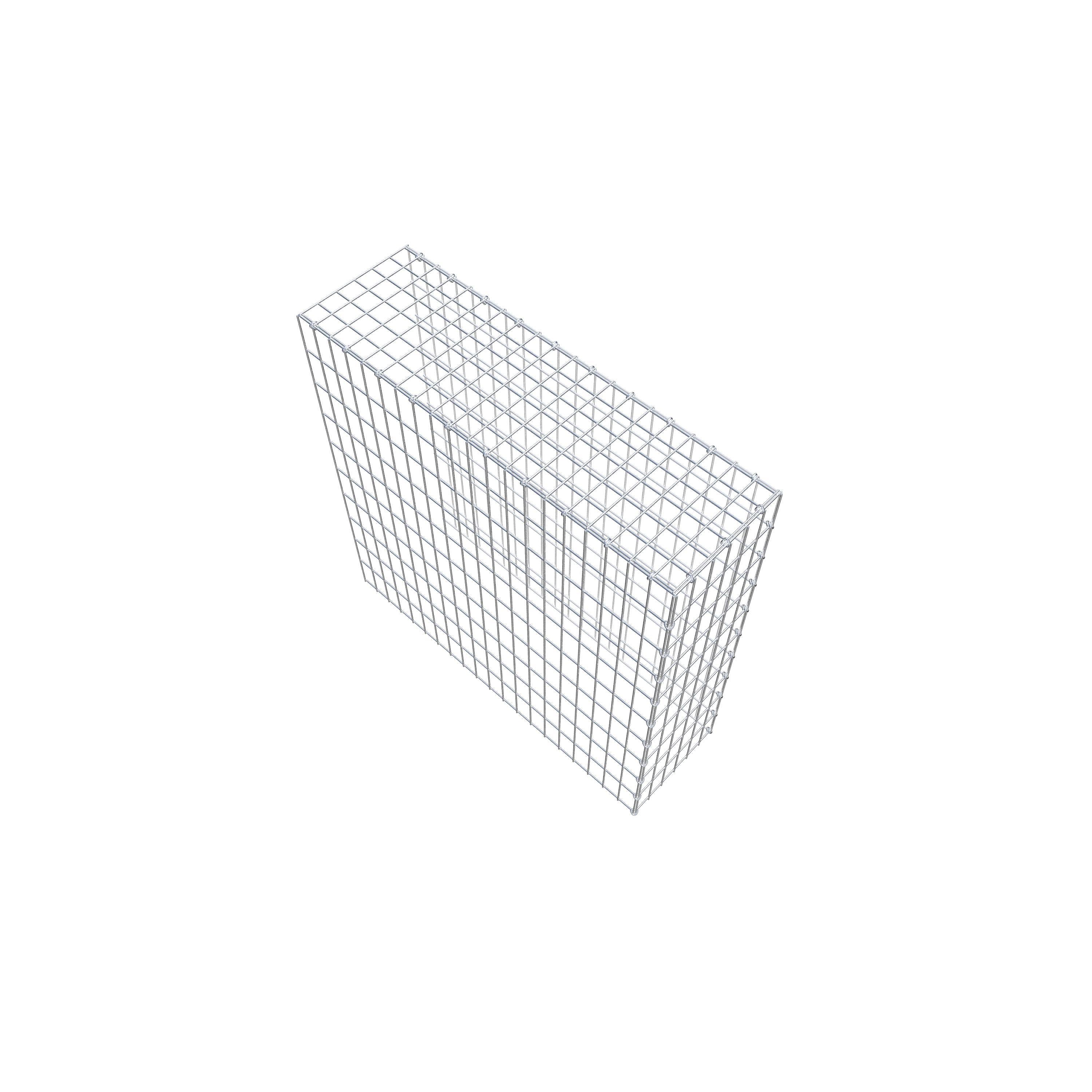 Monterad gabion typ 4 100 cm x 100 cm x 30 cm (L x H x D), maskstorlek 5 cm x 10 cm, C-ring